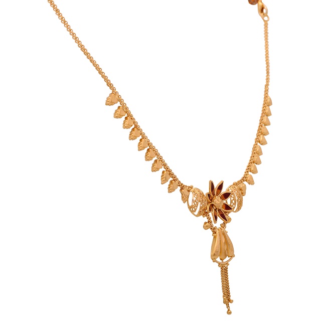 Bloomed Vibrancy Gold Necklace - Senco Gold and Diamonds