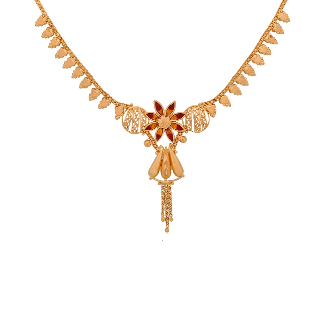 Bloomed Vibrancy Gold Necklace - Senco Gold and Diamonds