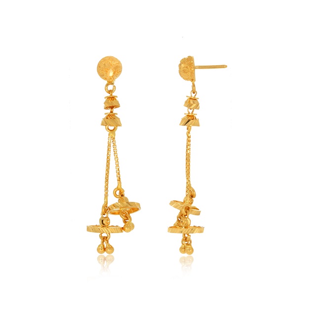 Swings of Beauty Gold Earrings - Senco Gold and Diamonds