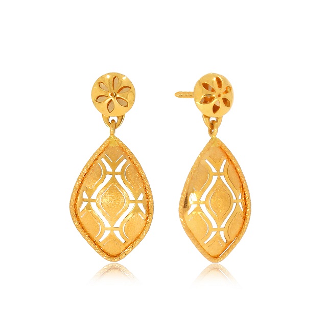 Chic Epitome Gold Drop Earrings - Senco Gold and Diamonds