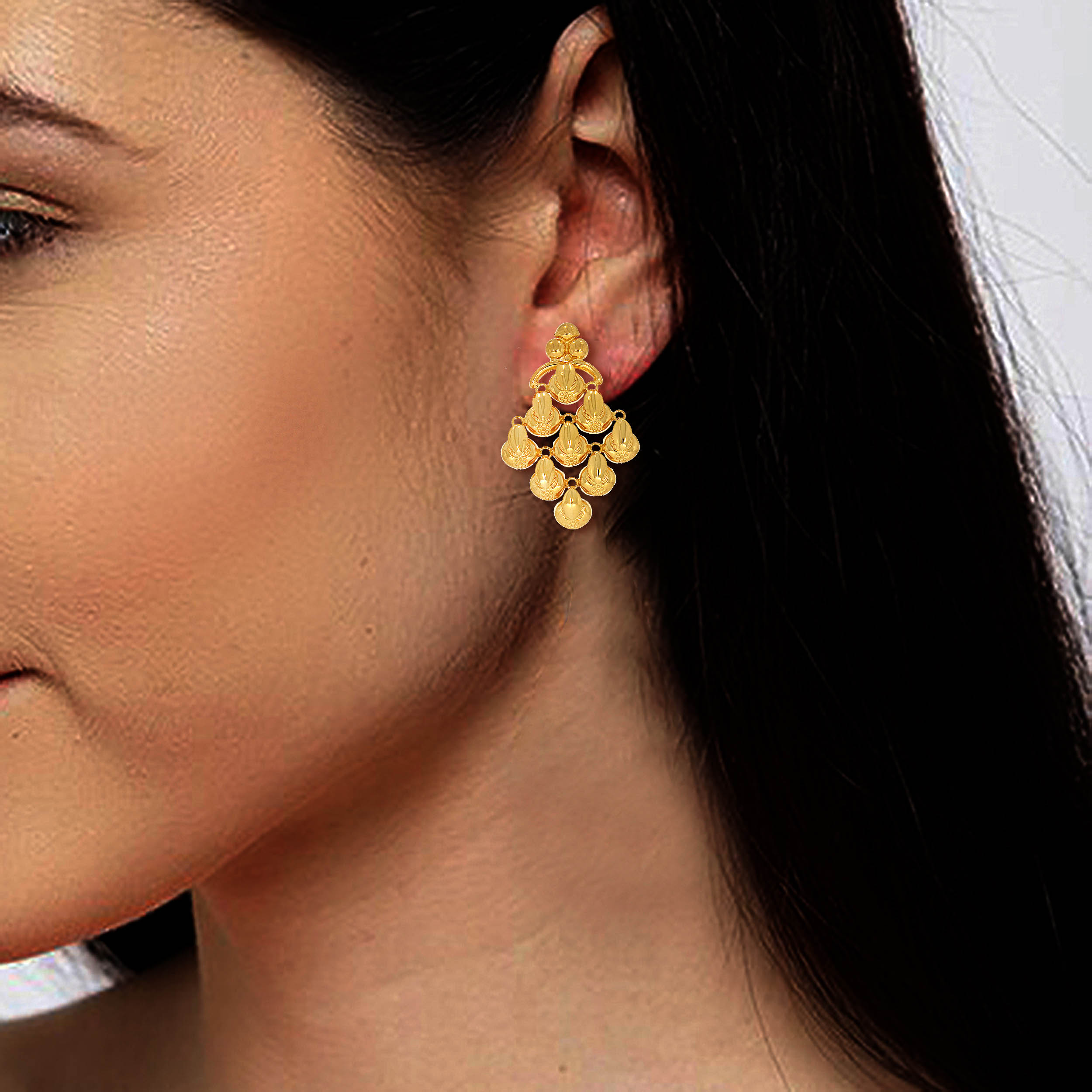 Tiny Droplets Gold Drop Earrings - Senco Gold and Diamonds