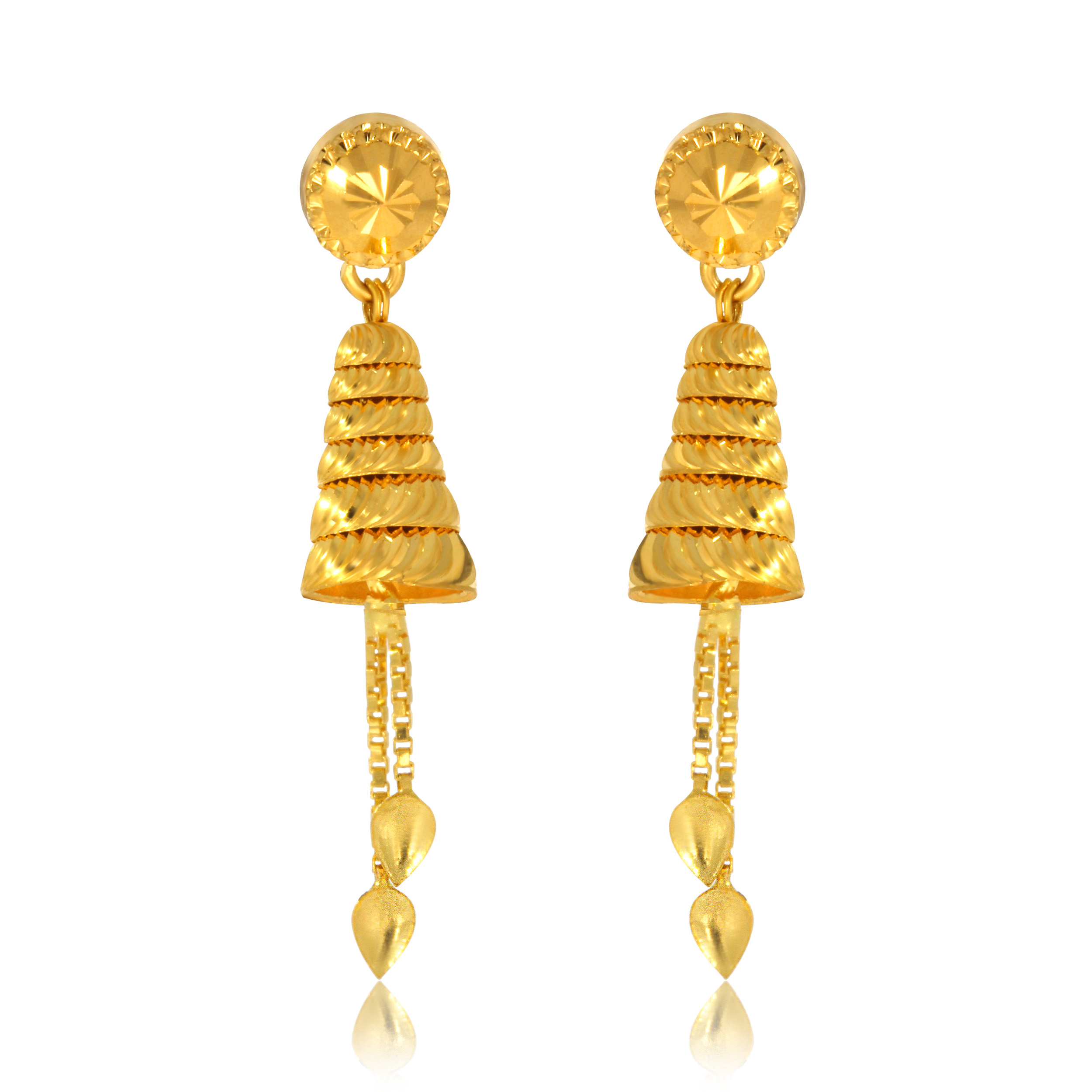 Evergreen Glow Gold Earrings - Senco Gold and Diamonds