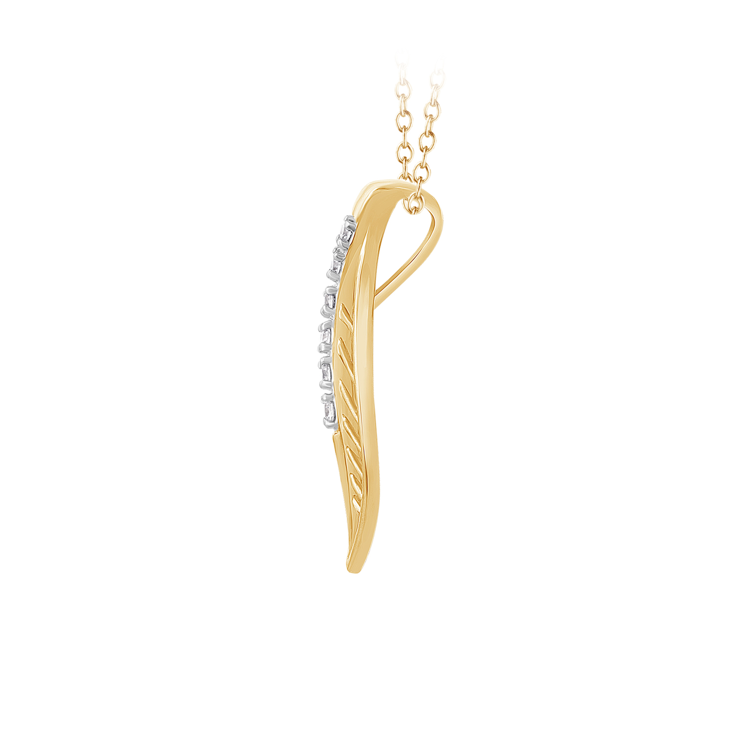 A Happy Leaf Diamond Pendant - Senco Gold and Diamonds