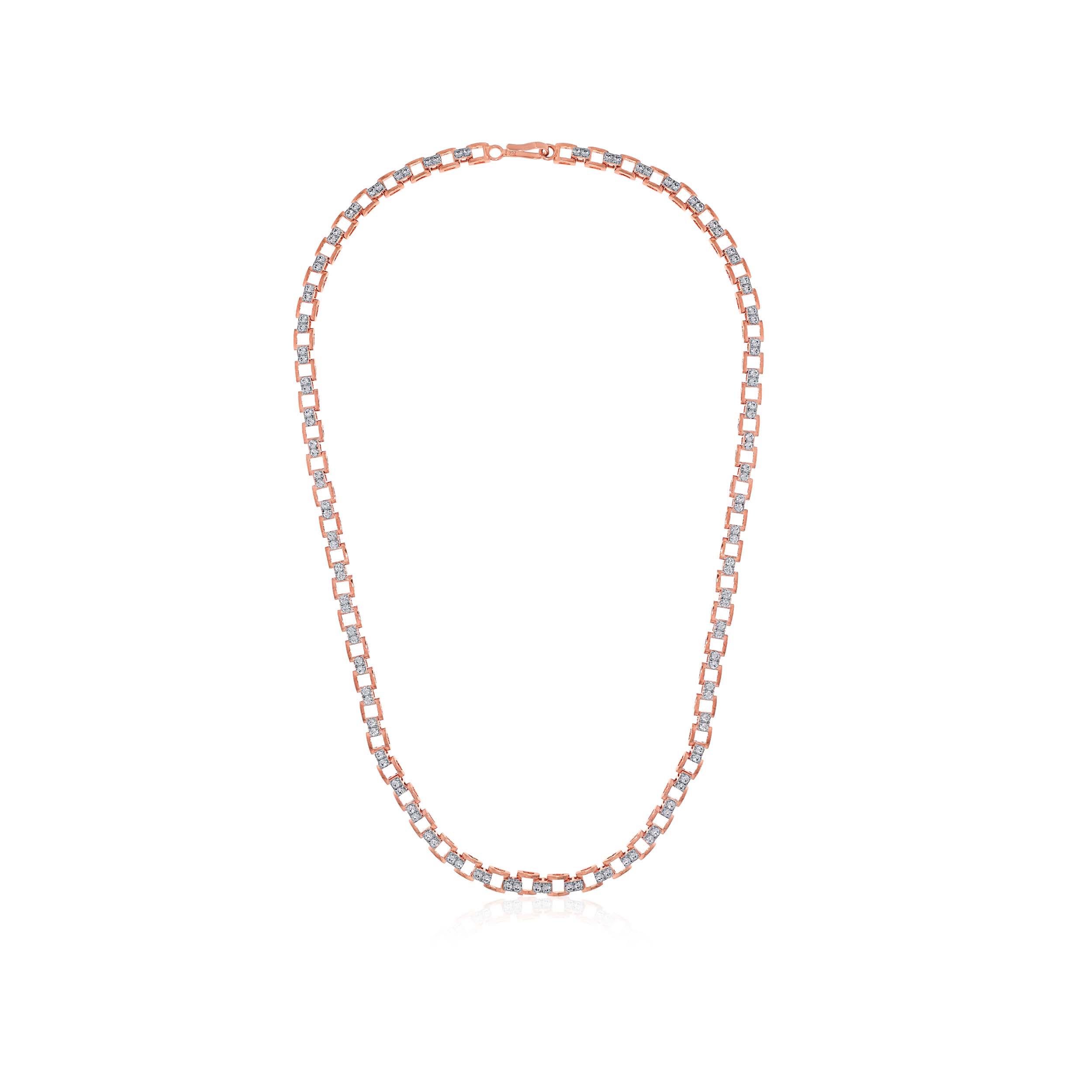 Boxy Brilliance Unisex Diamond Chain - Senco Gold and Diamonds