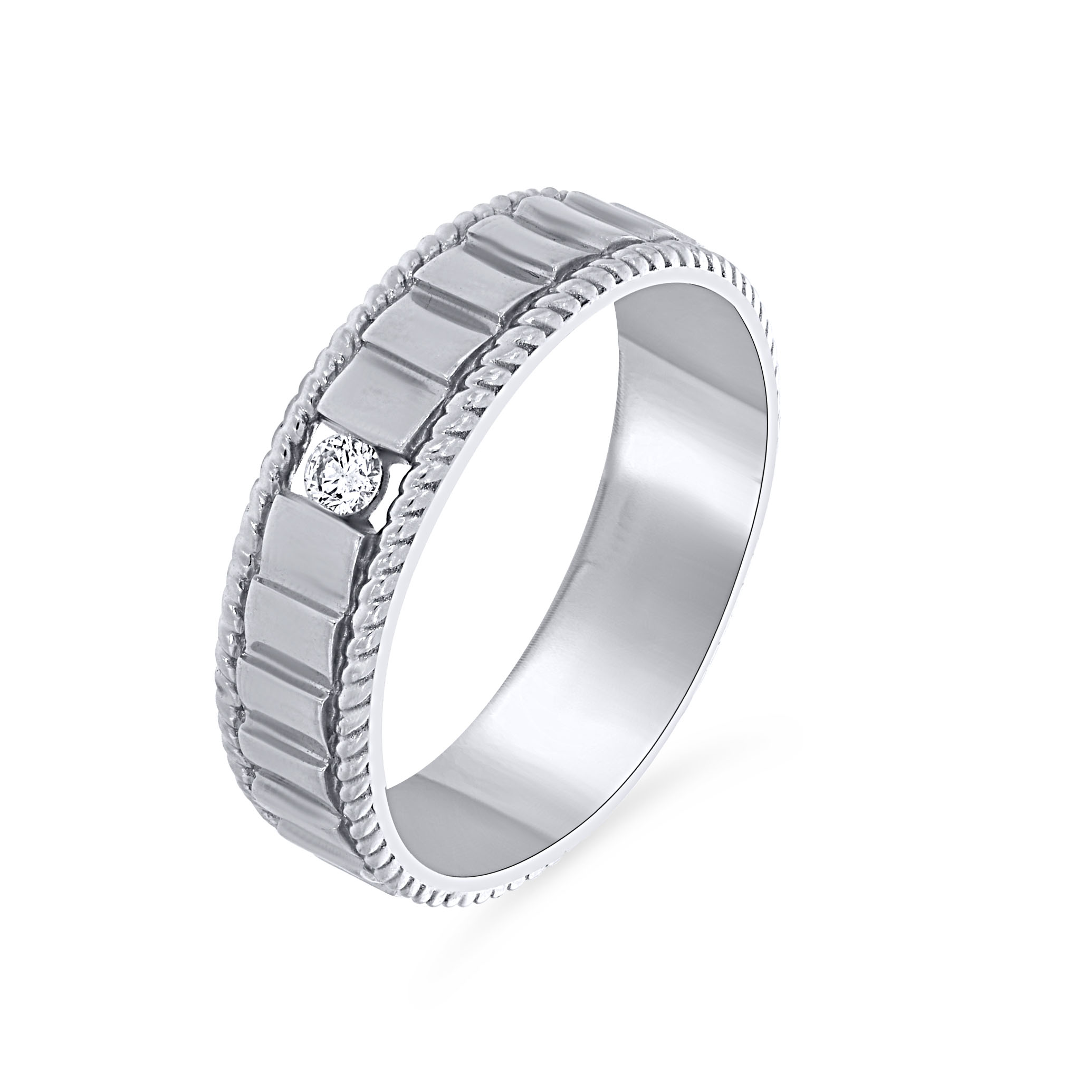 Steps to Success Men Platinum Band Ring - Senco Gold and Diamonds