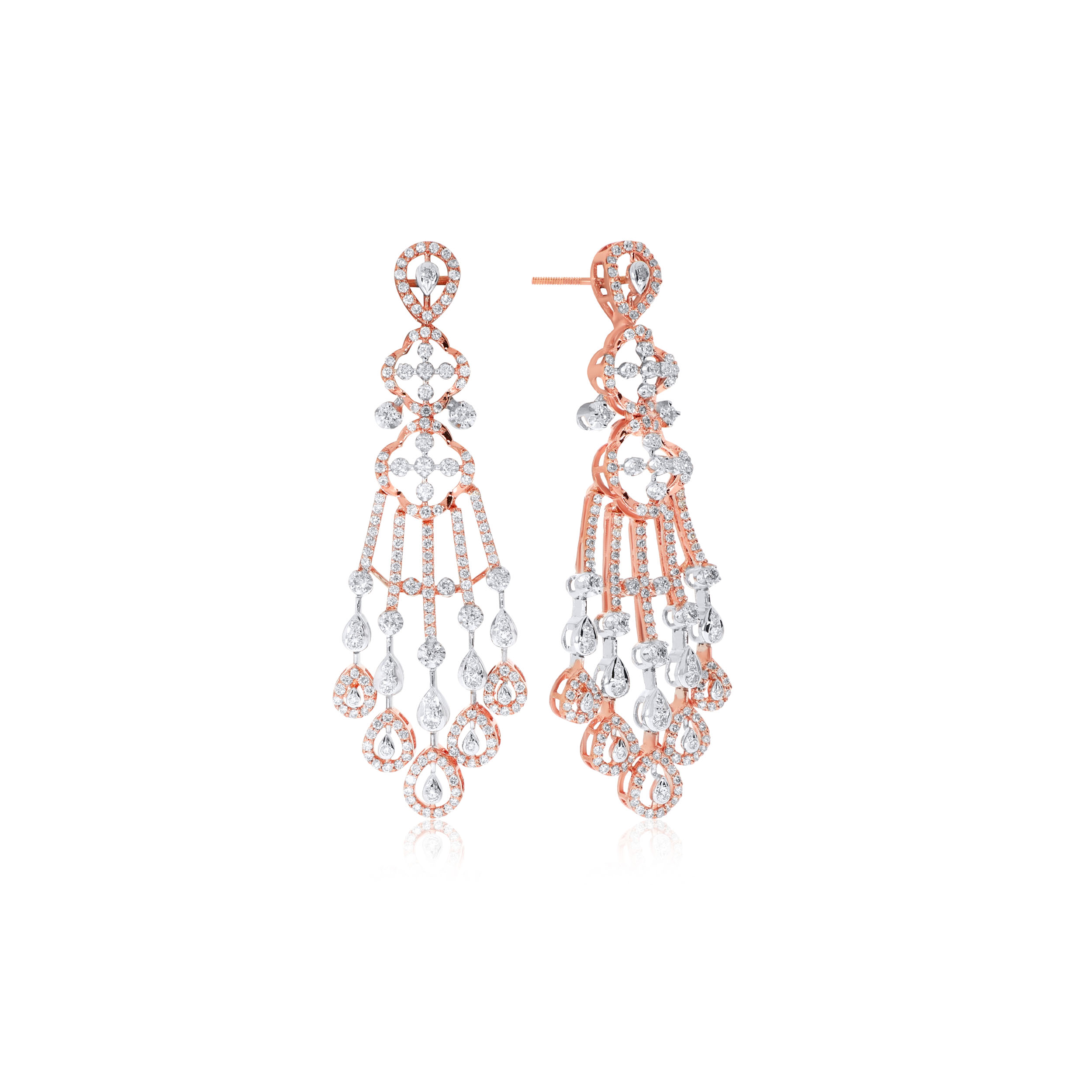 Sparkling Cascade Diamond Danglers - Senco Gold and Diamonds
