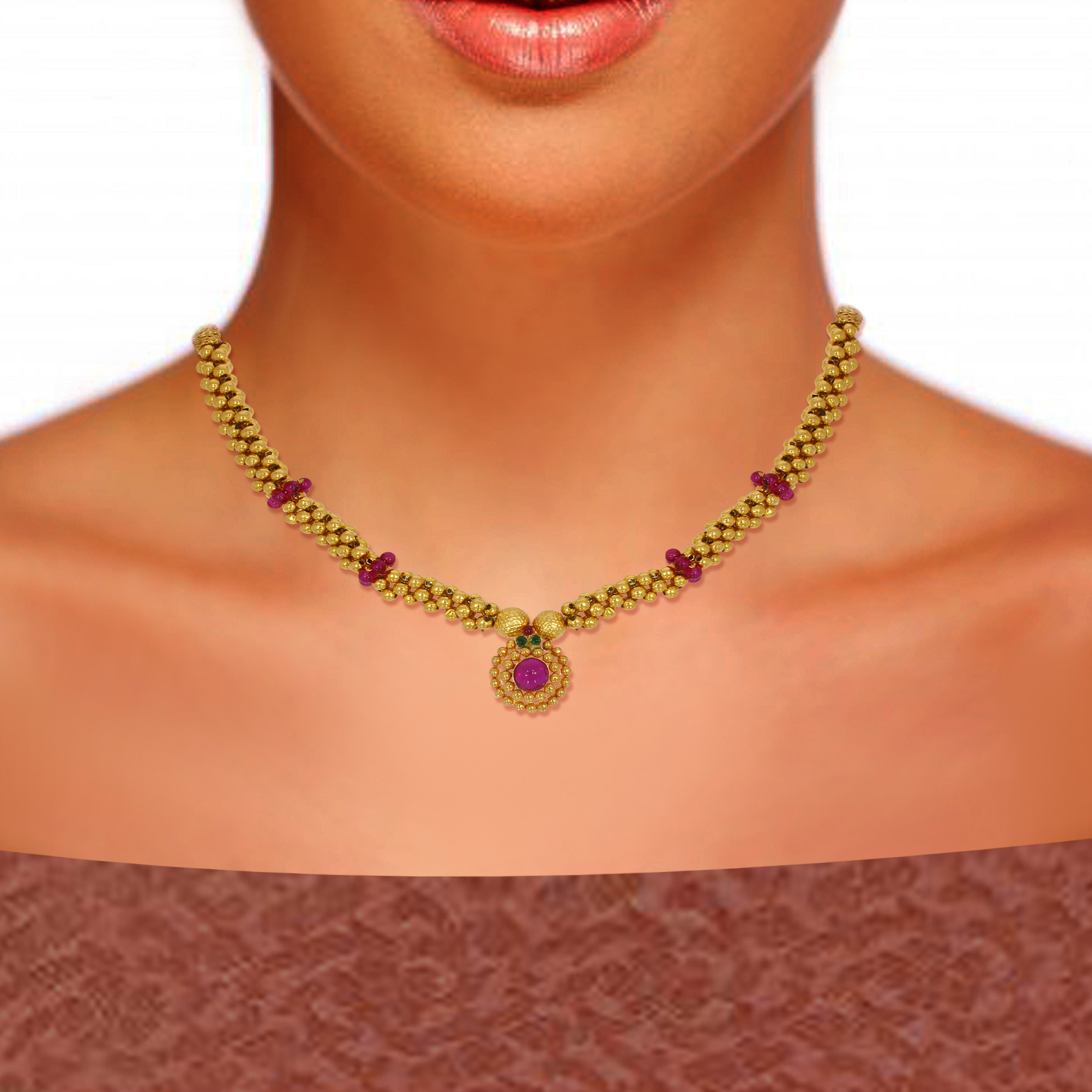 Vibrant Tushi Gold Necklace - Senco Gold and Diamonds