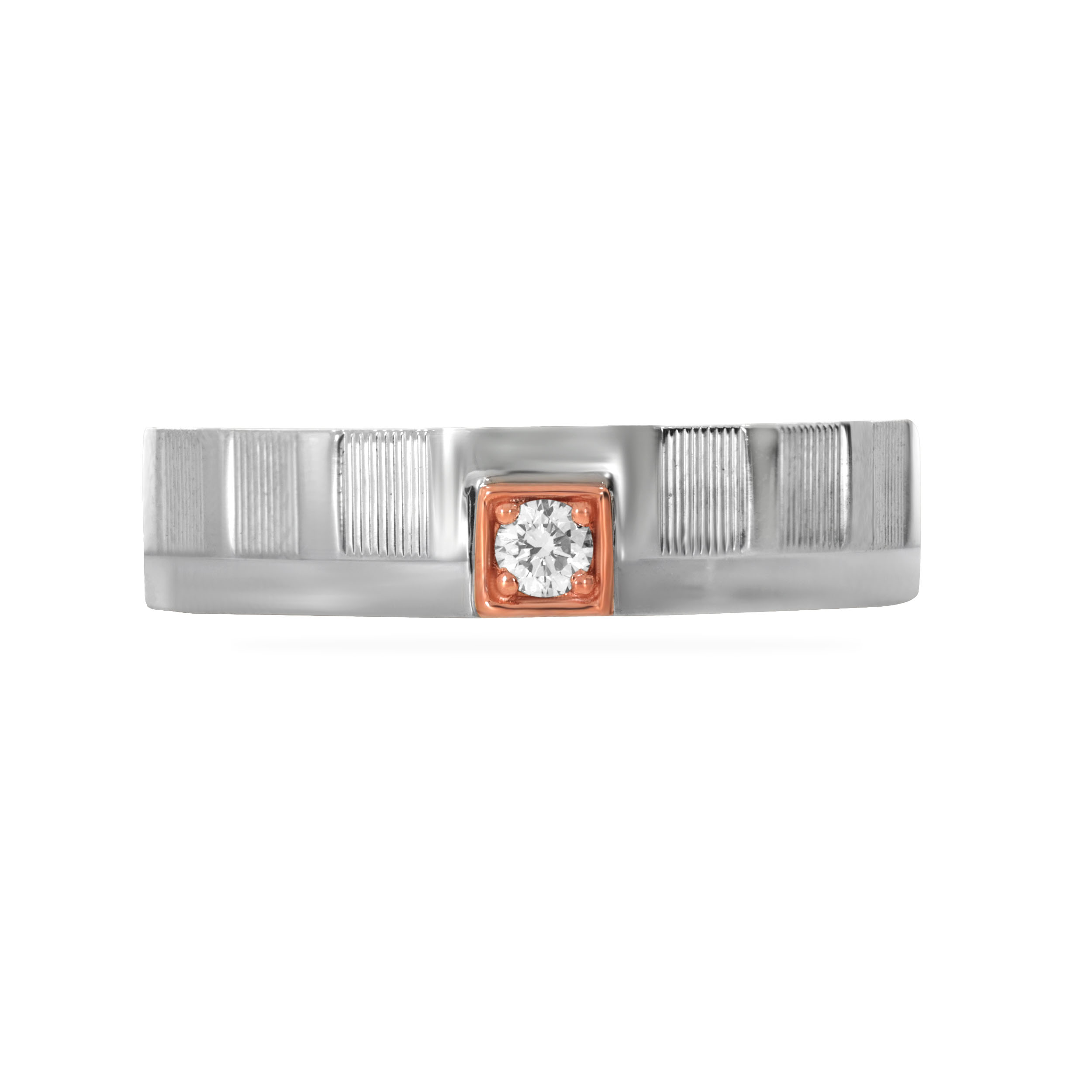 Jagged Sheen Men Platinum Band Ring - Senco Gold and Diamonds