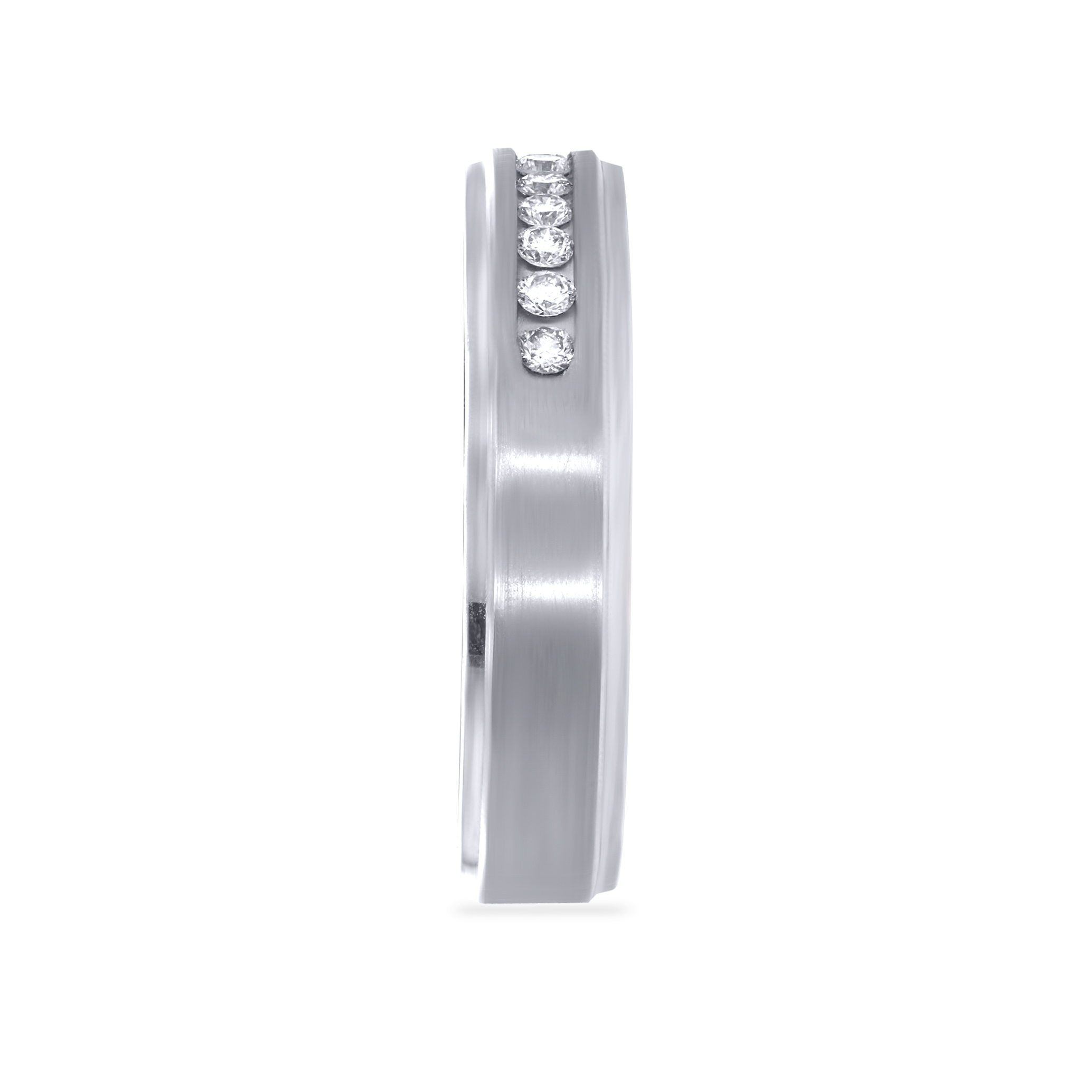 Bewitching Waterfall Men Platinum Band Ring - Senco Gold and Diamonds