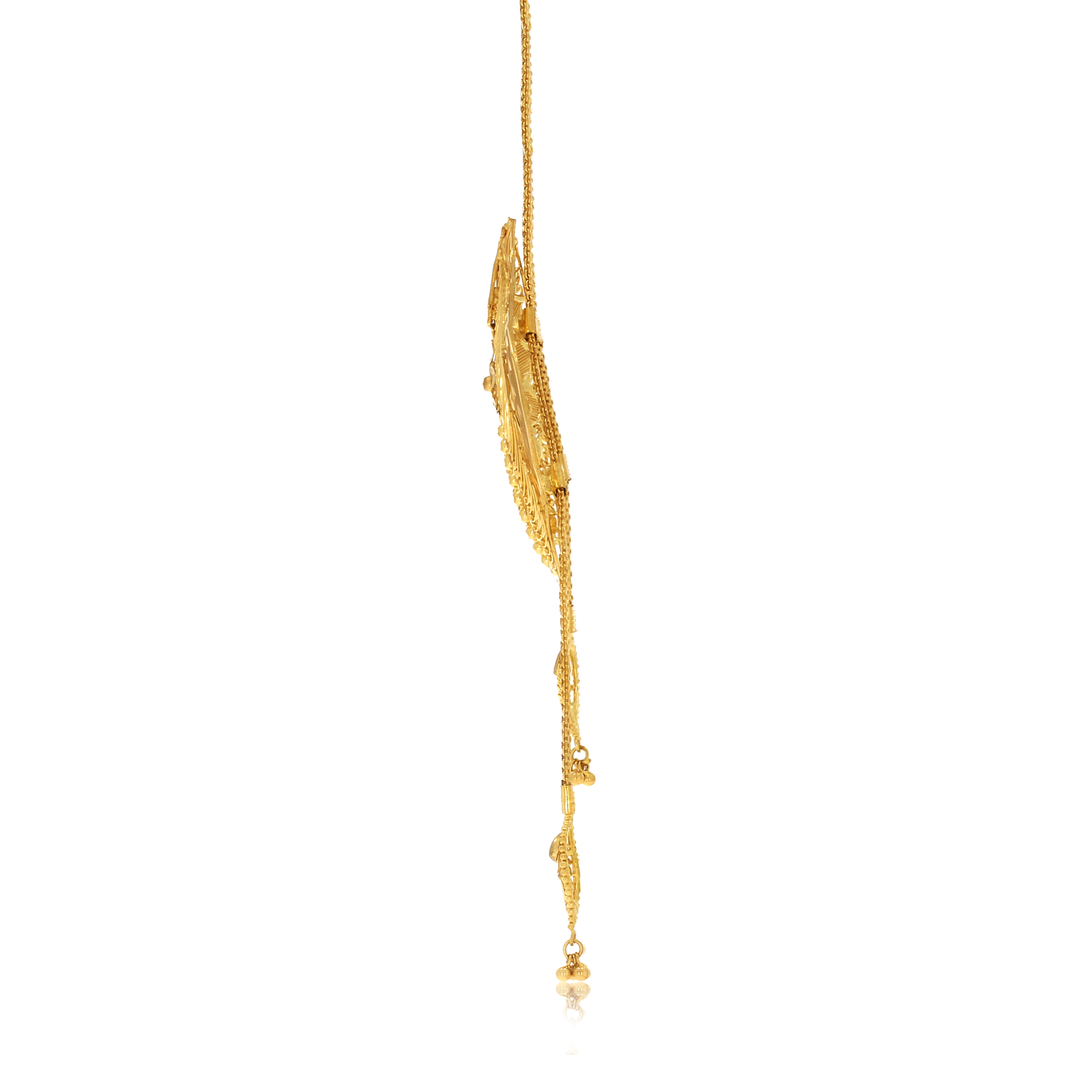 Artistic Wavy Leaf Gold Necklace - Senco Gold and Diamonds