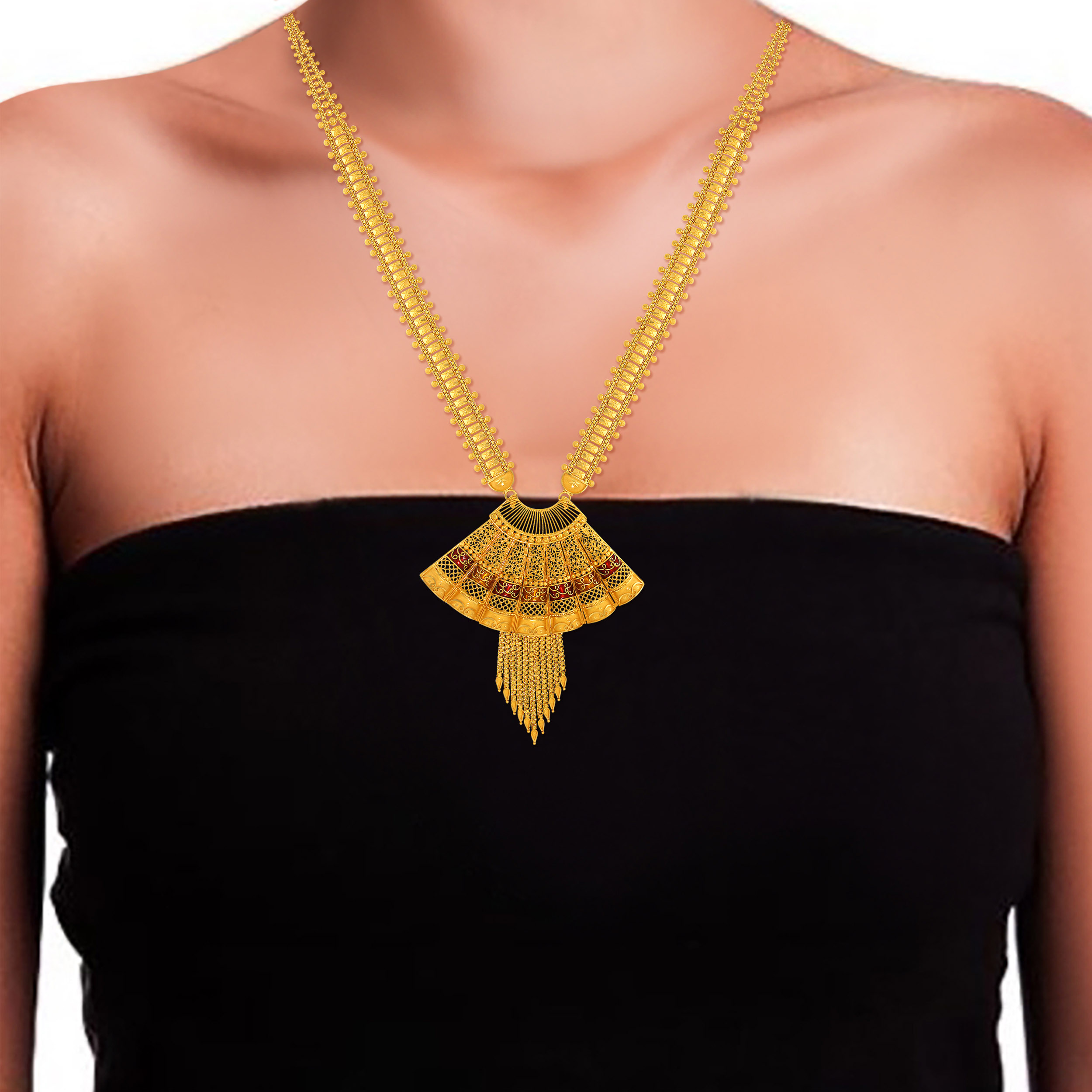 Ruffle Shell Gold Necklace - Senco Gold and Diamonds