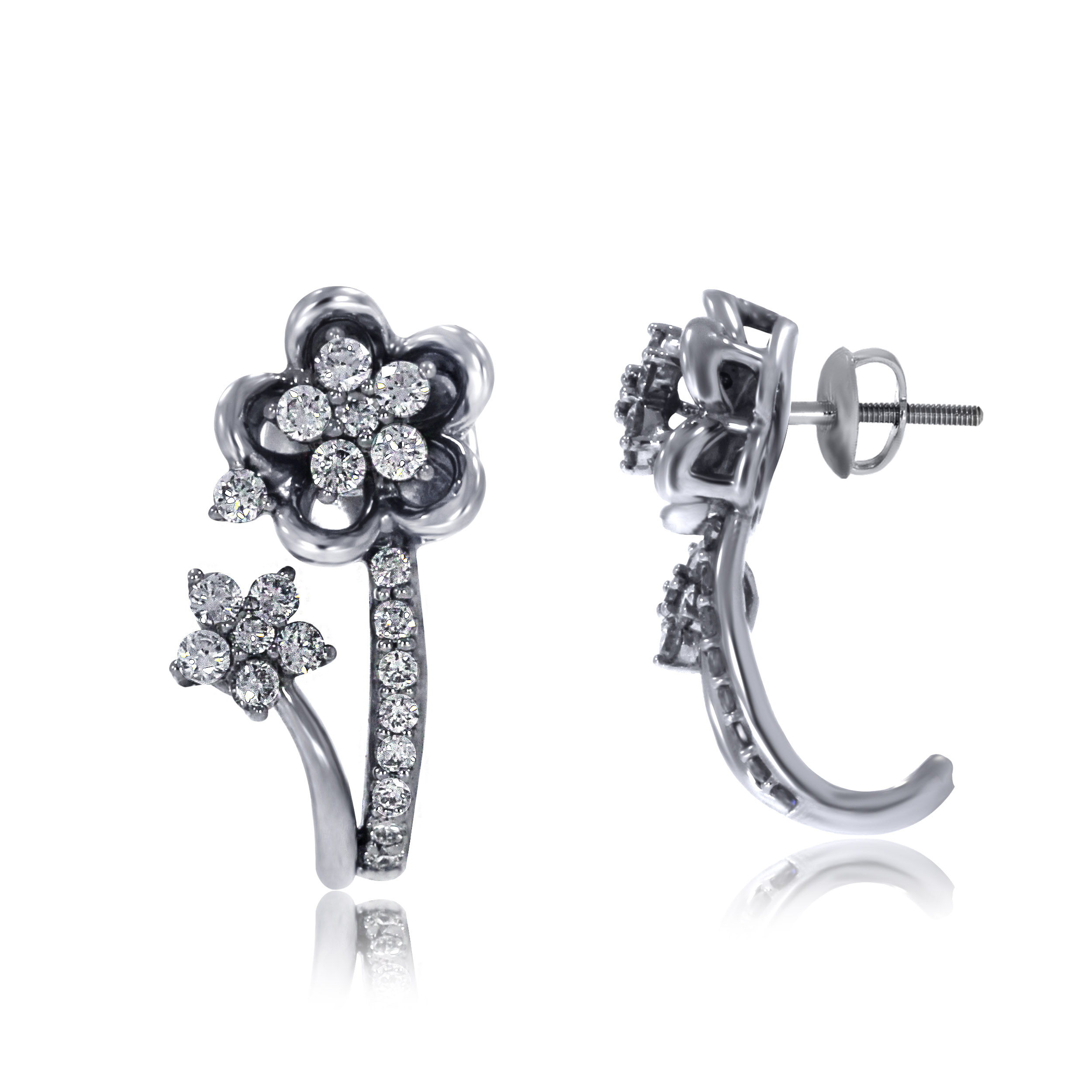 Bliss of Gardenia Platinum Drops - Senco Gold and Diamonds