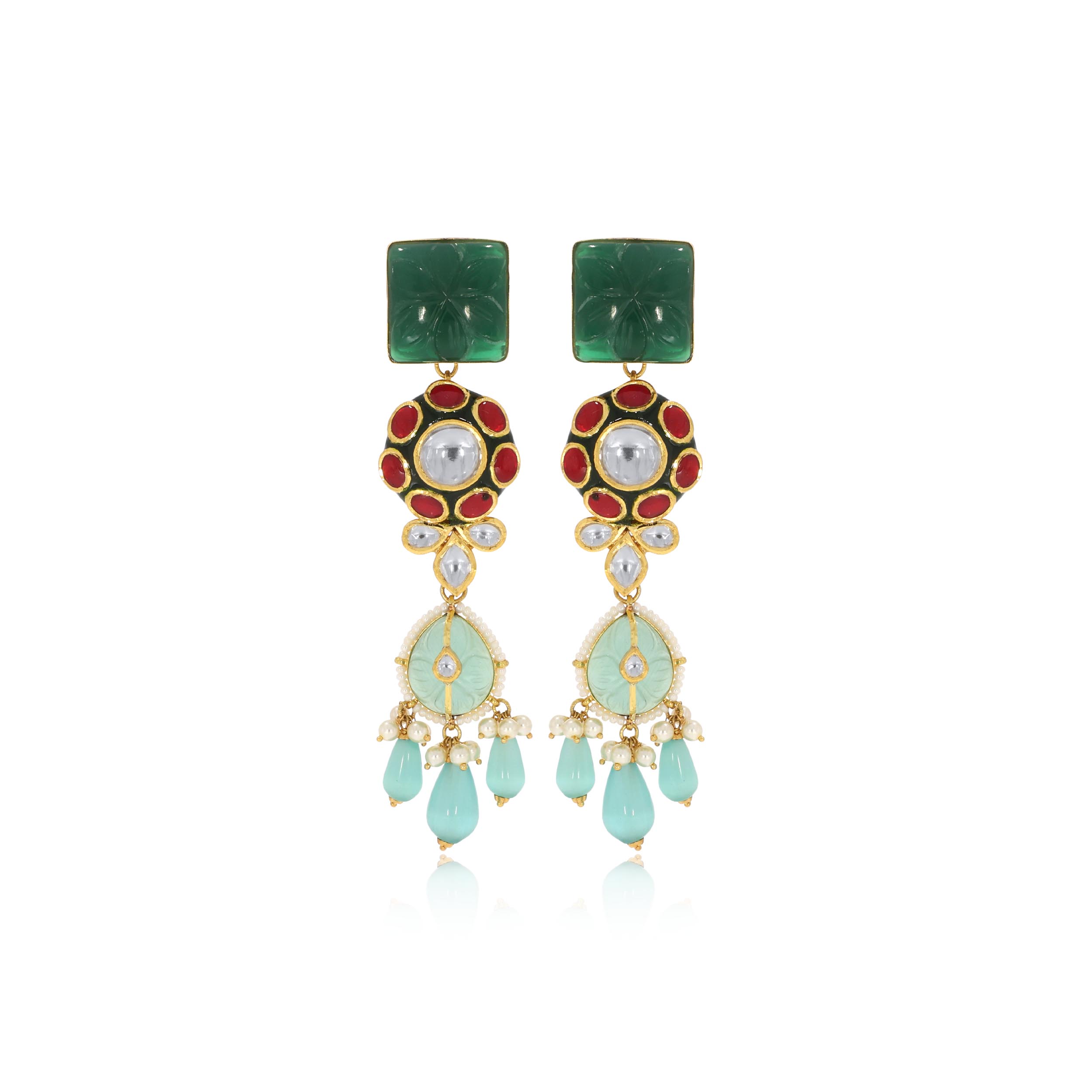 Enchanting Blossom Gold Danglers - Senco Gold and Diamonds