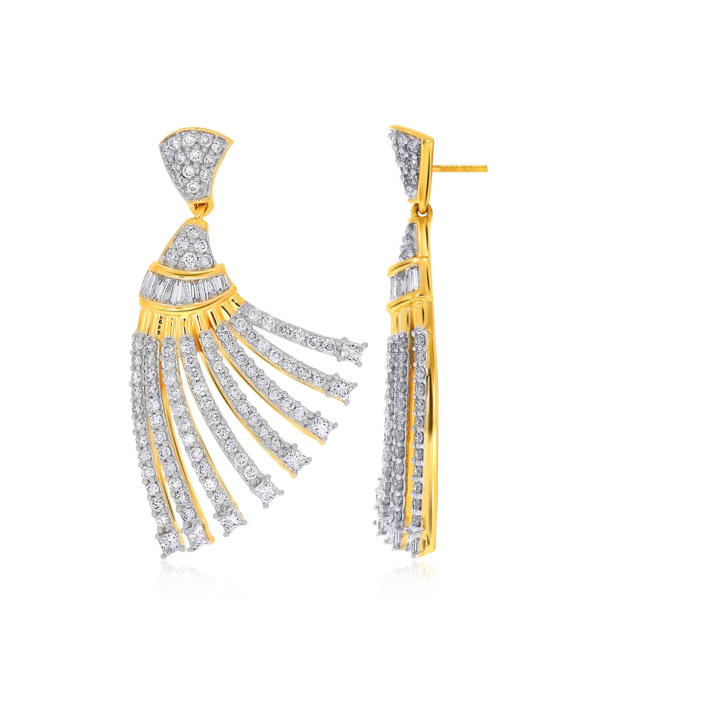 Breezy Shimmer Diamond Drop Earrings - Senco Gold and Diamonds