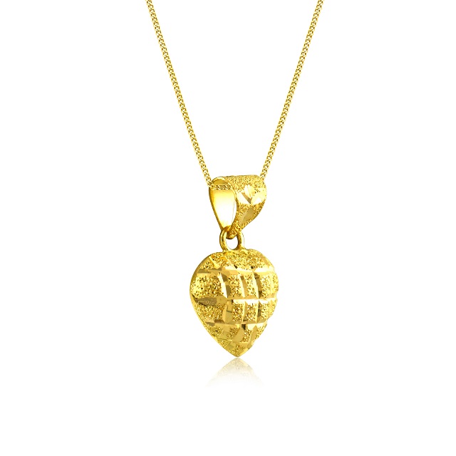 Glamorous Heart Gold Pendant - Senco Gold and Diamonds