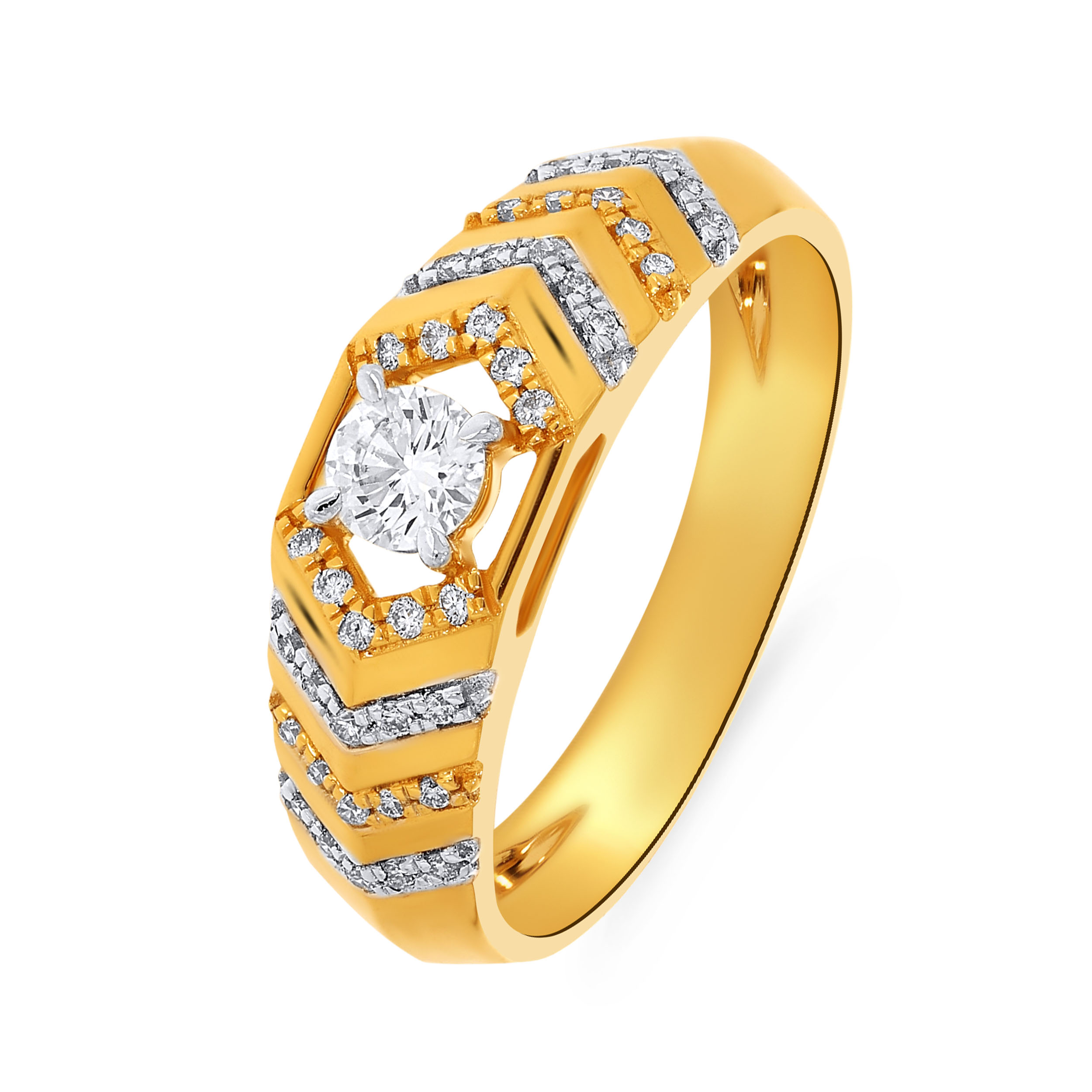 Arrays of Arrow Men Solitaire Ring - Senco Gold and Diamonds