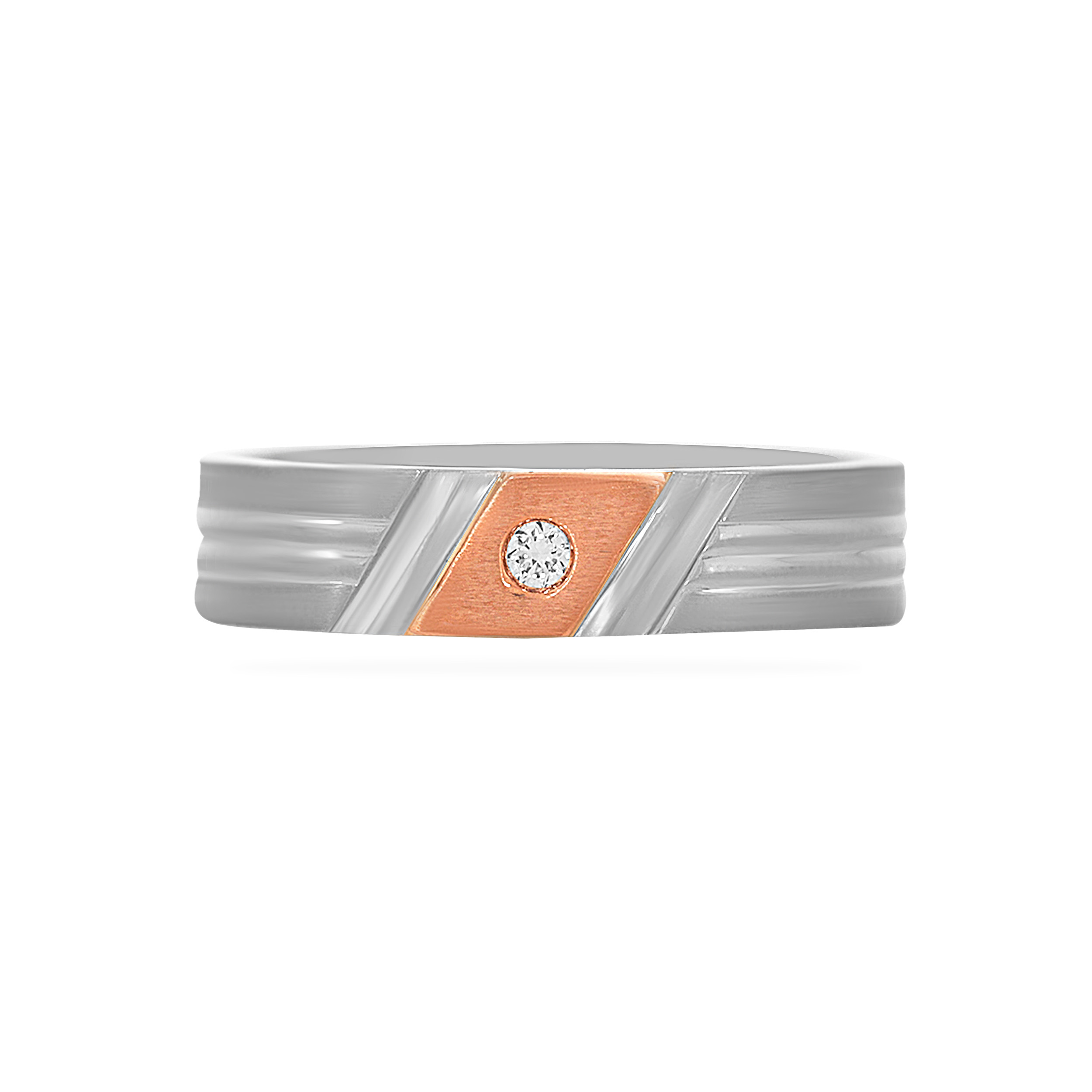 Elevated Machismo Men Platinum Band Ring - Senco Gold and Diamonds