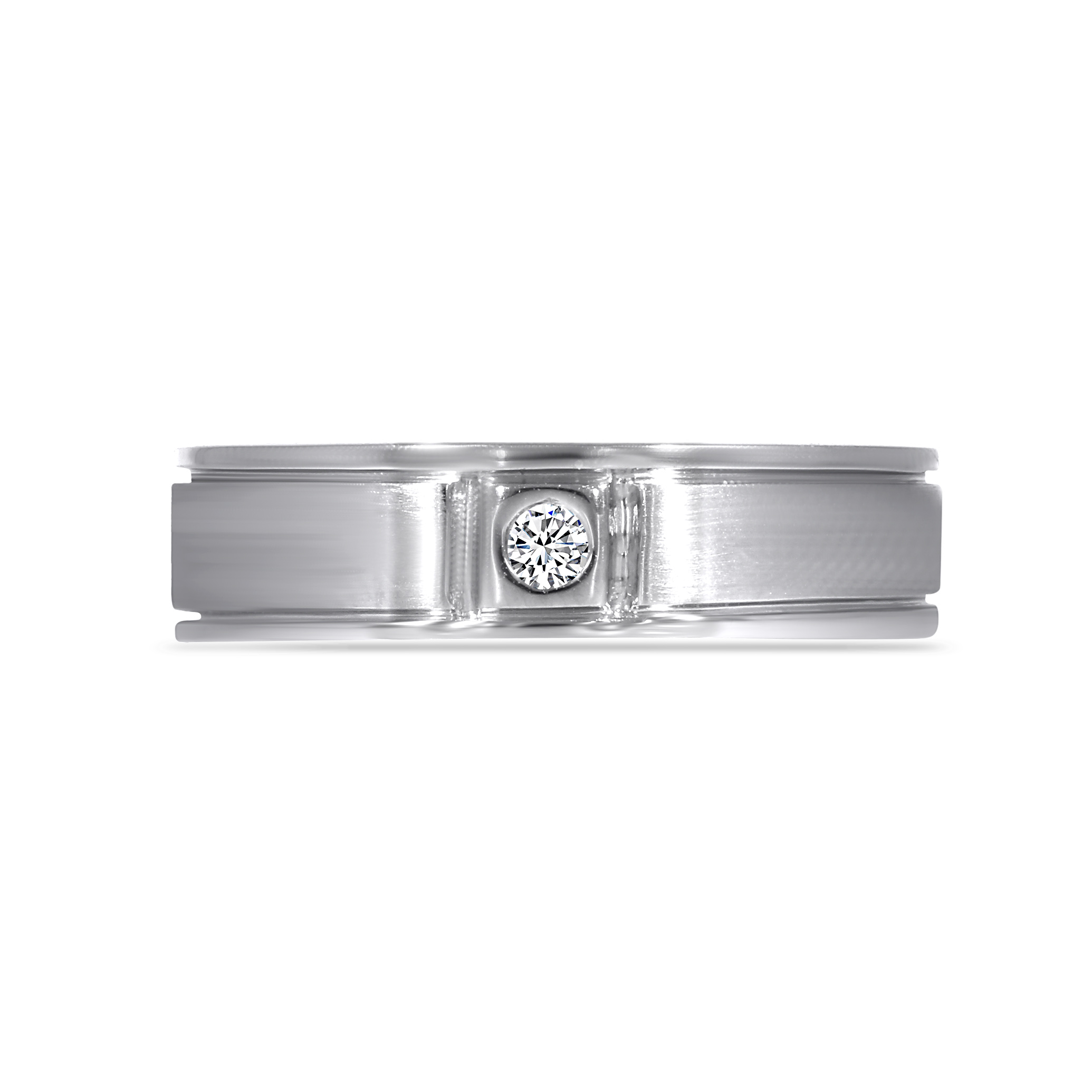 Dignified Charm  Men's Platinum Ring - Senco Gold and Diamonds