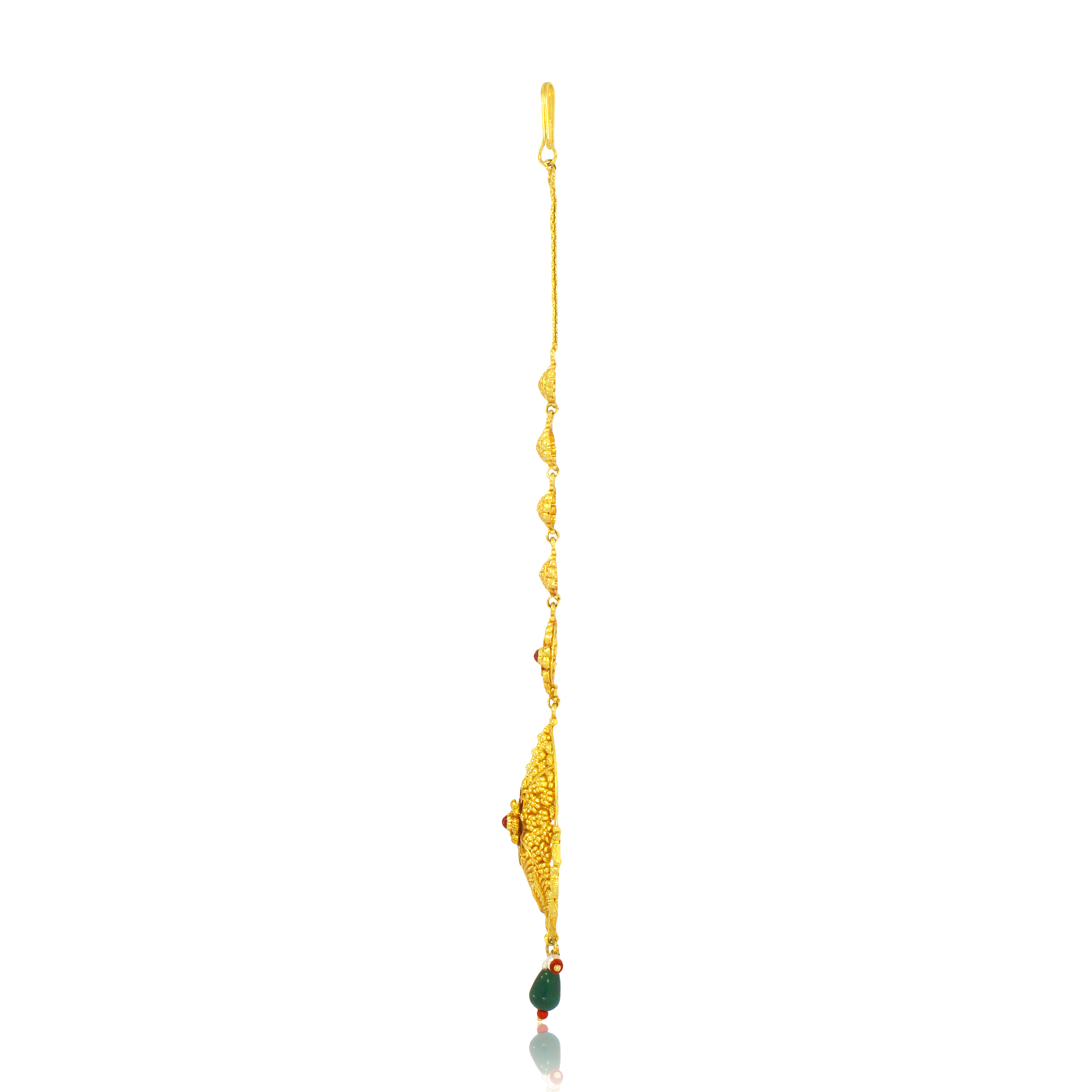 Gardenia Princess Gold Maang Tikka - Senco Gold and Diamonds