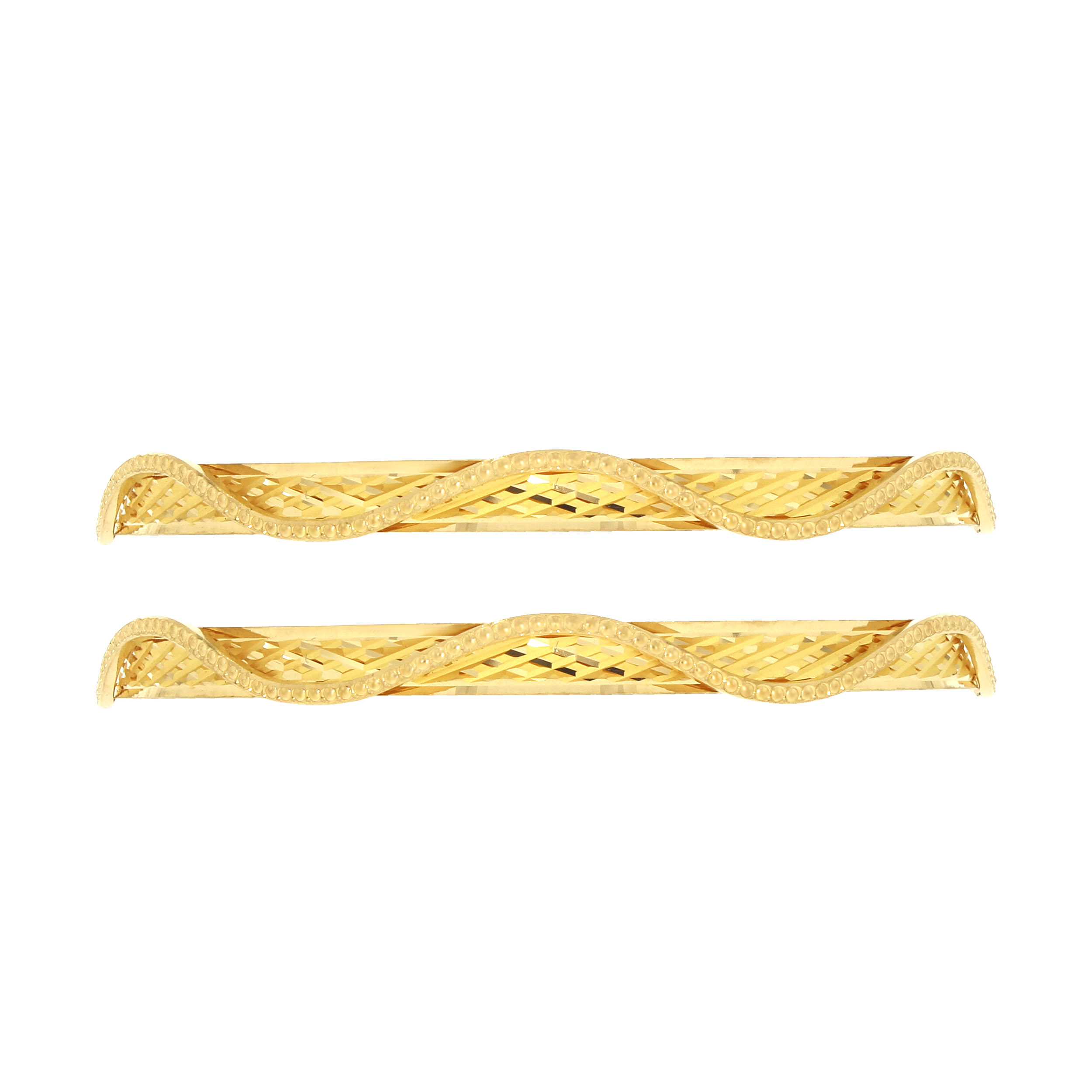 Exquisite Wave Gold Bangle - Senco Gold and Diamonds