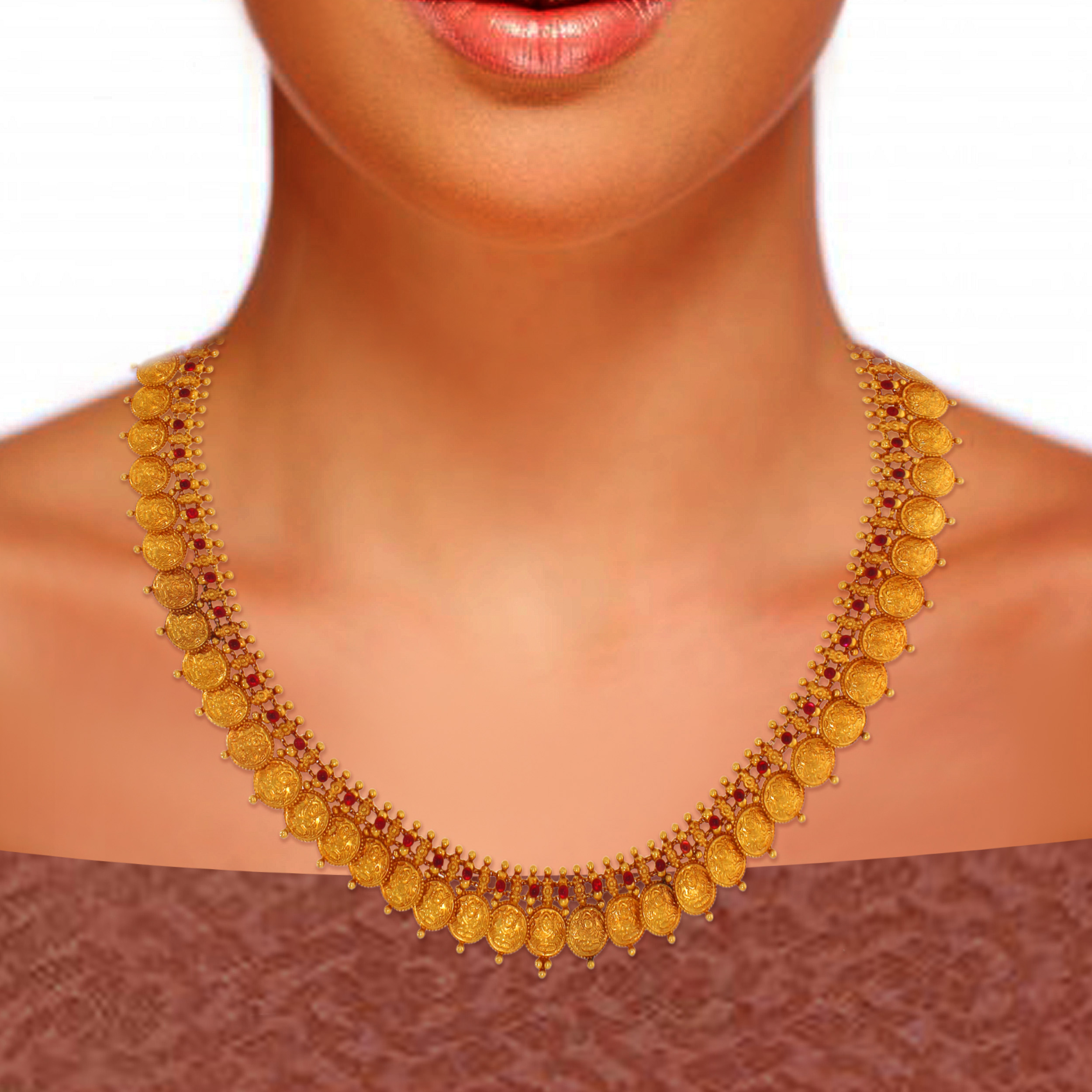 Guinea Array Antique Gold Necklace - Senco Gold and Diamonds