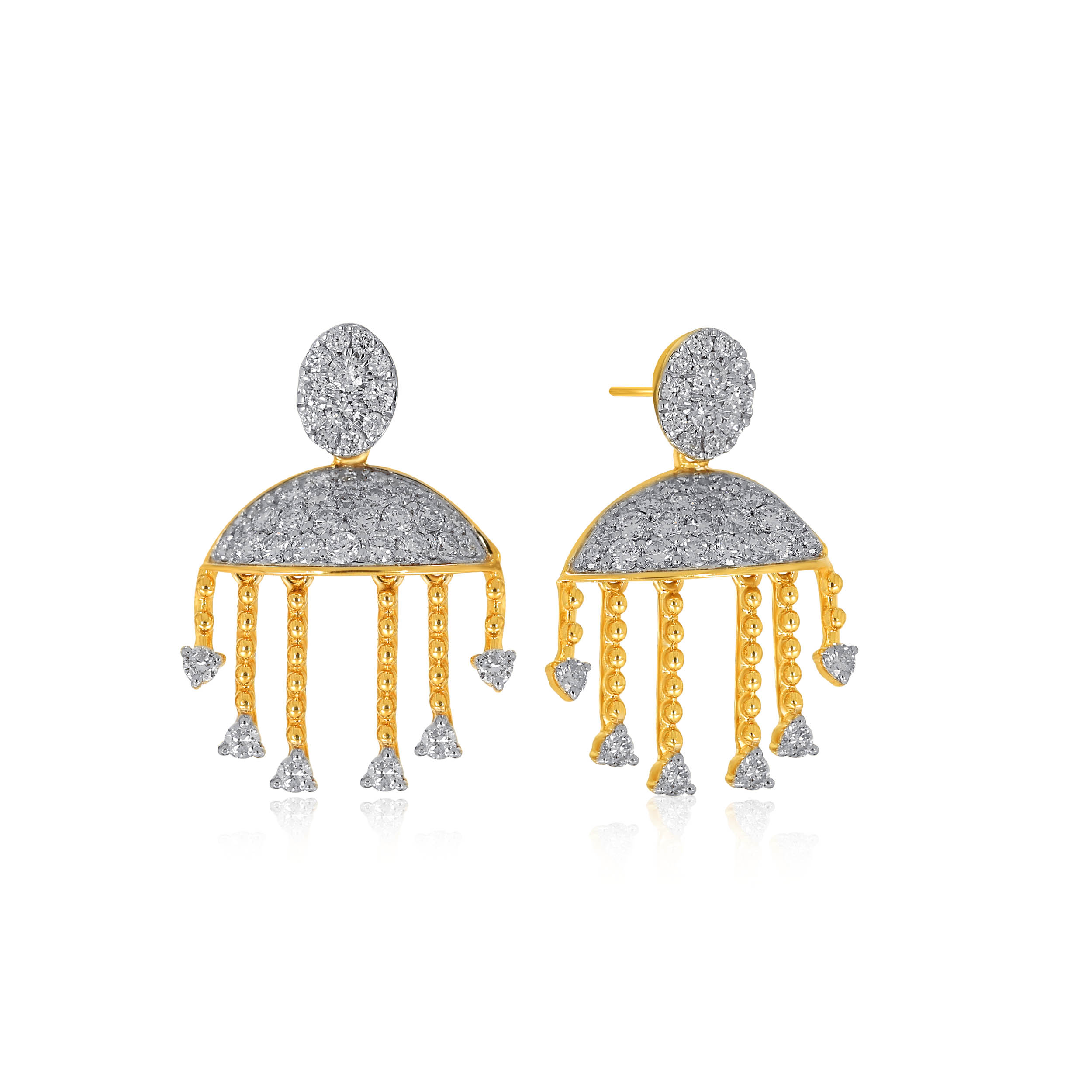 Heavenly Fall Diamond Drop Earrings - Senco Gold and Diamonds