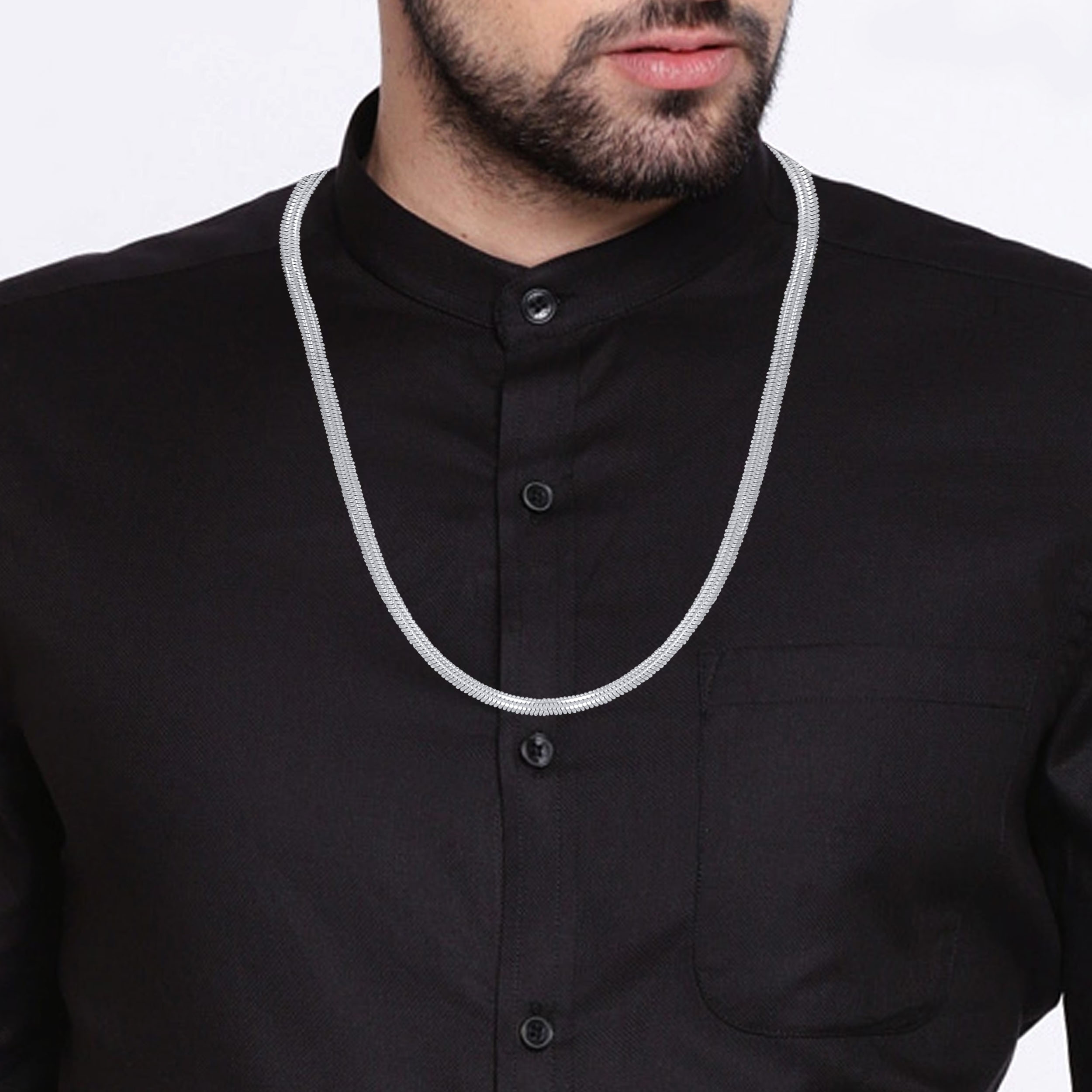 Mighty Machismo Men Platinum Chain - Senco Gold and Diamonds