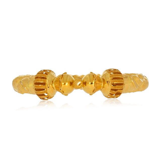 Graceful Art Gold Mukh Bangle - Senco Gold and Diamonds