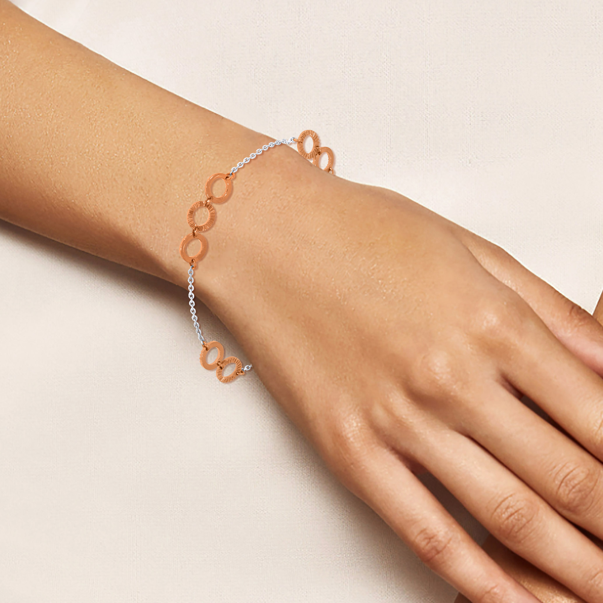 Connection of Spheres Platinum Bracelet - Senco Gold and Diamonds