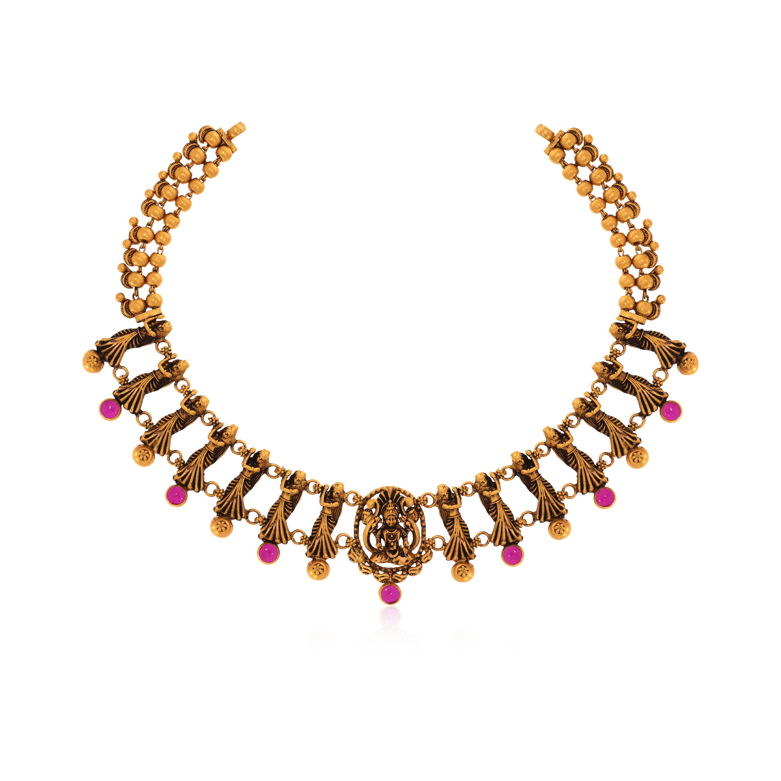 Elegant Devotees Antique Gold Necklace - Senco Gold and Diamonds
