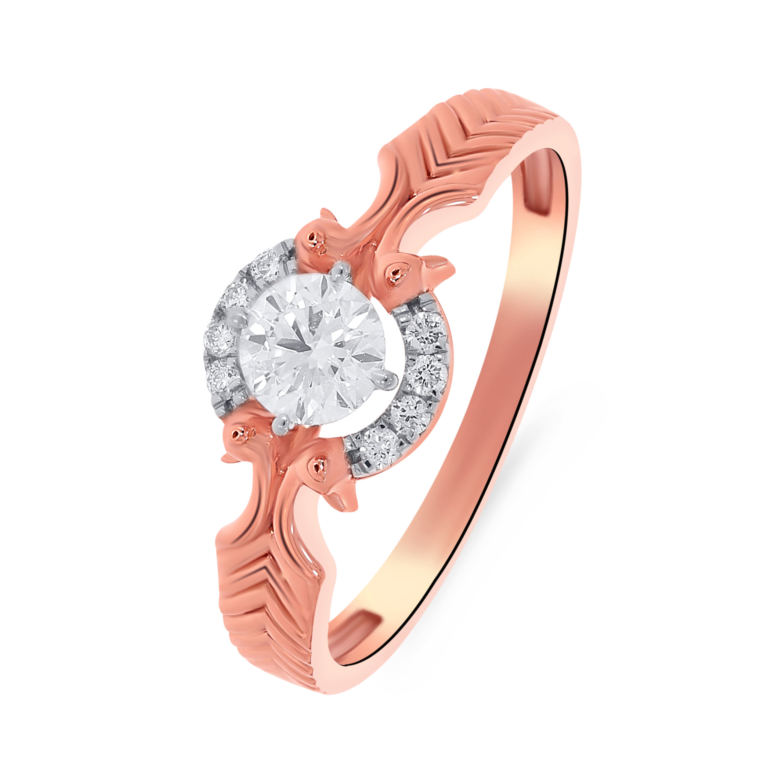 Captivating Peacocks Solitaire Ring - Senco Gold and Diamonds