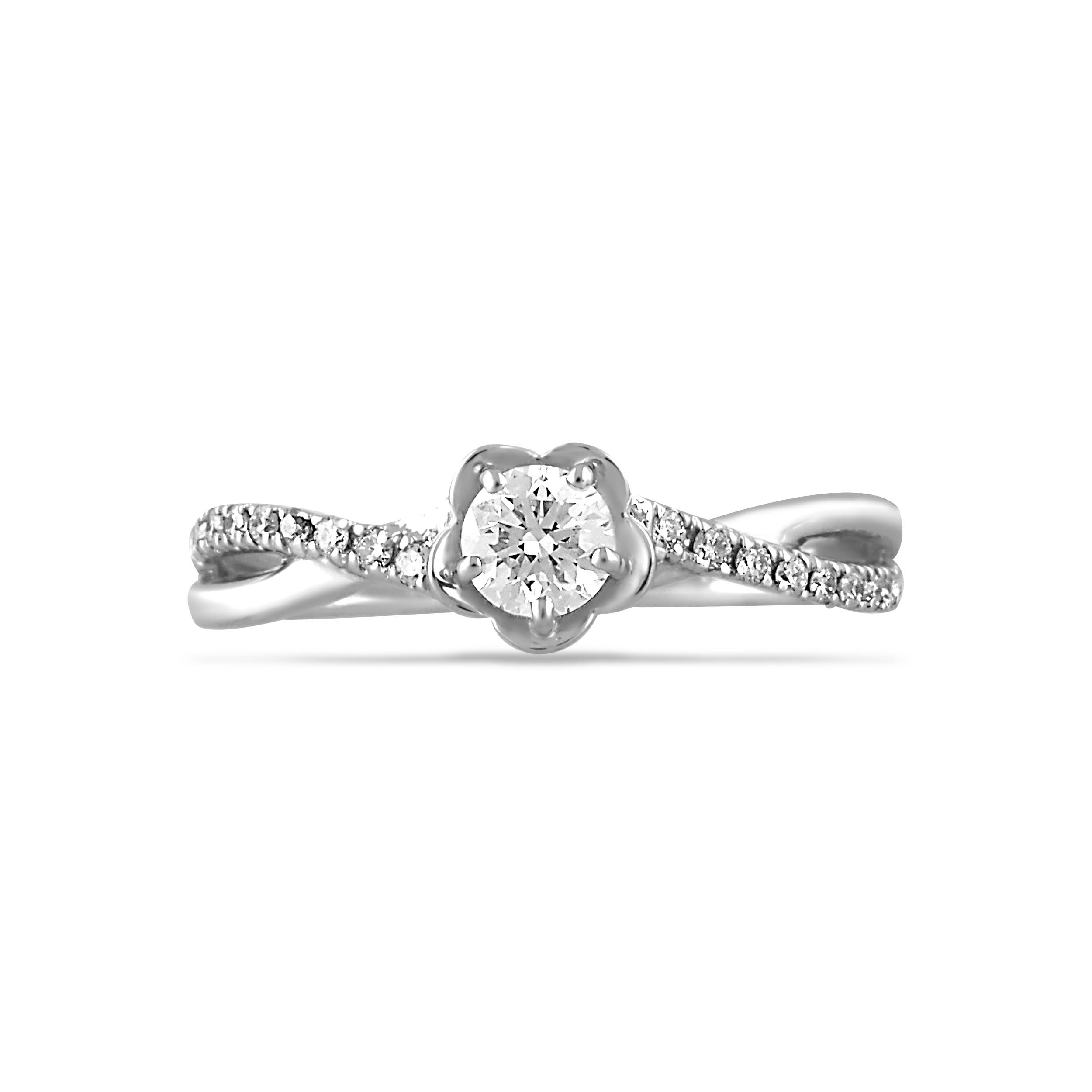 Dreamy Floral Platinum Ring - Senco Gold and Diamonds