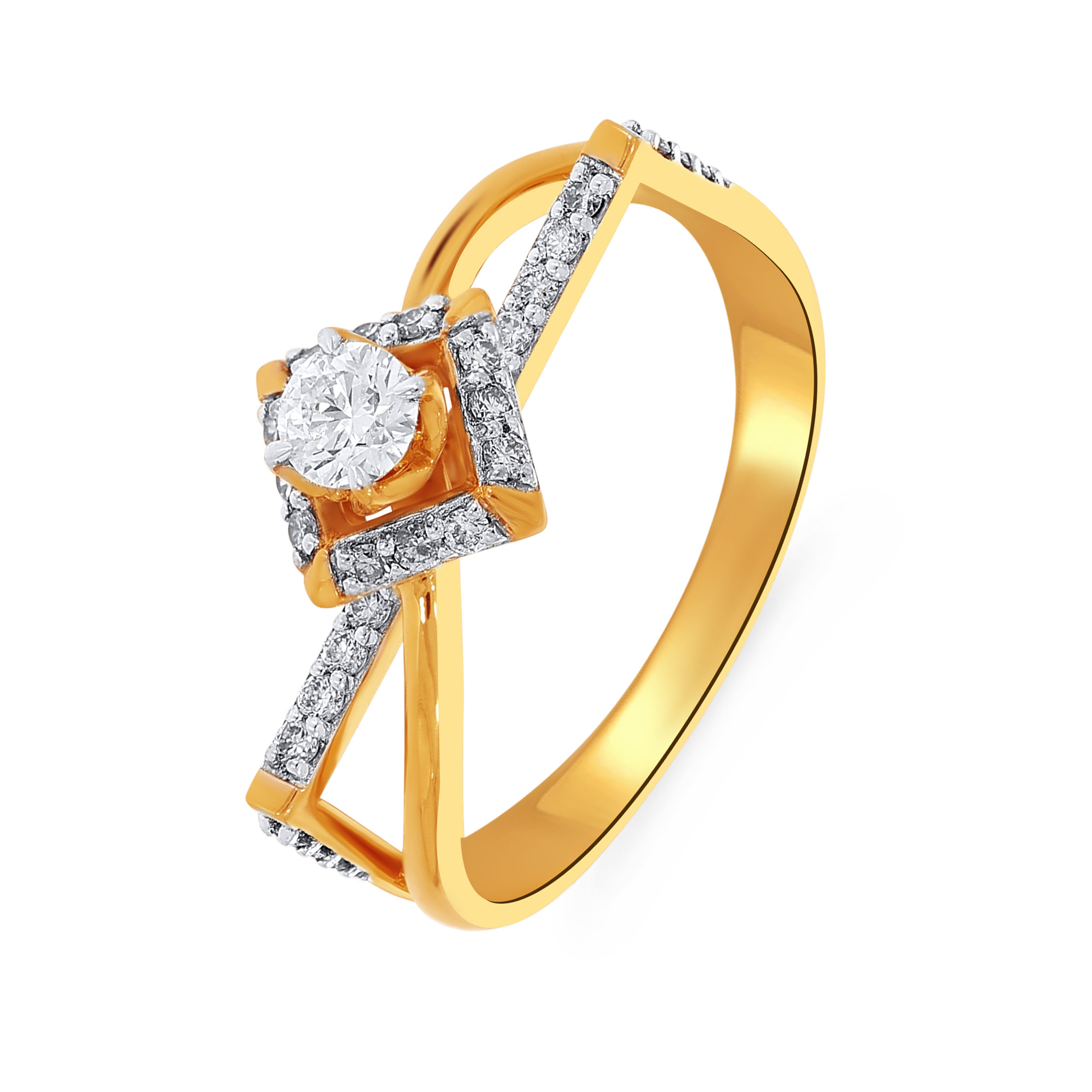 Floral Embrace Solitaire Ring - Senco Gold and Diamonds
