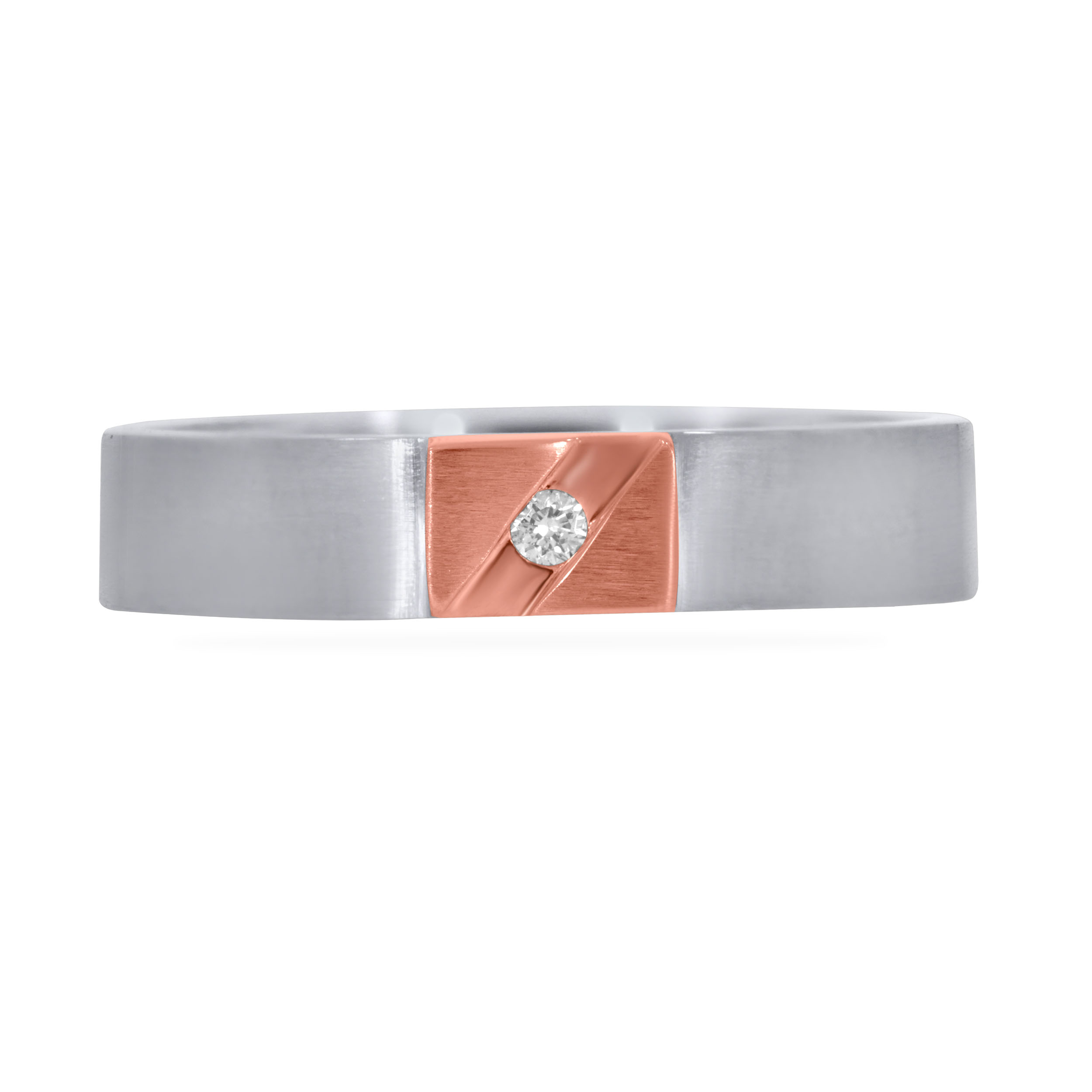 Boxy Men Platinum Band Ring - Senco Gold and Diamonds