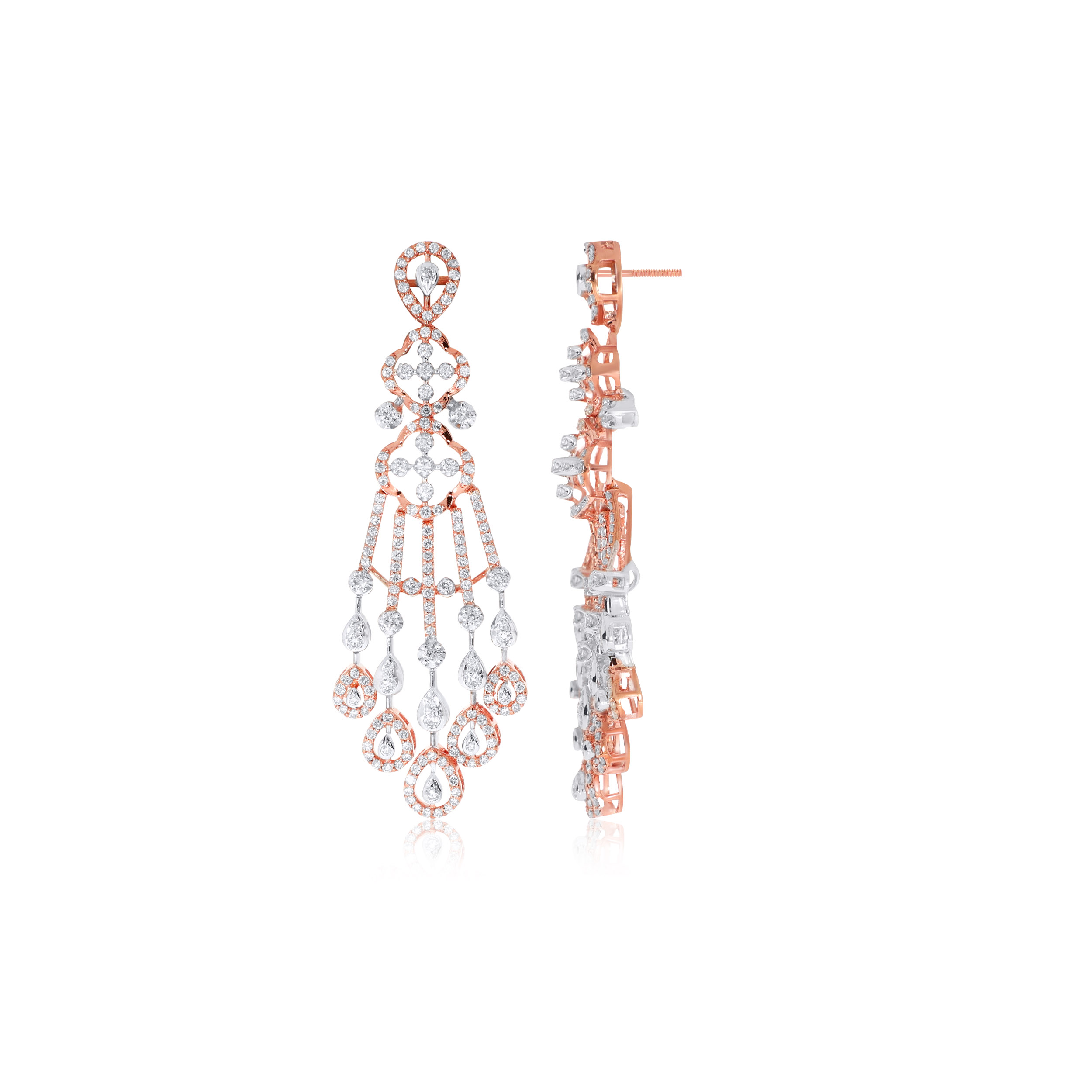 Sparkling Cascade Diamond Danglers - Senco Gold and Diamonds