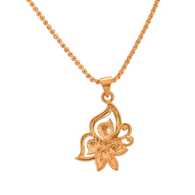 Floral Butterfly Gold Pendant - Senco Gold and Diamonds