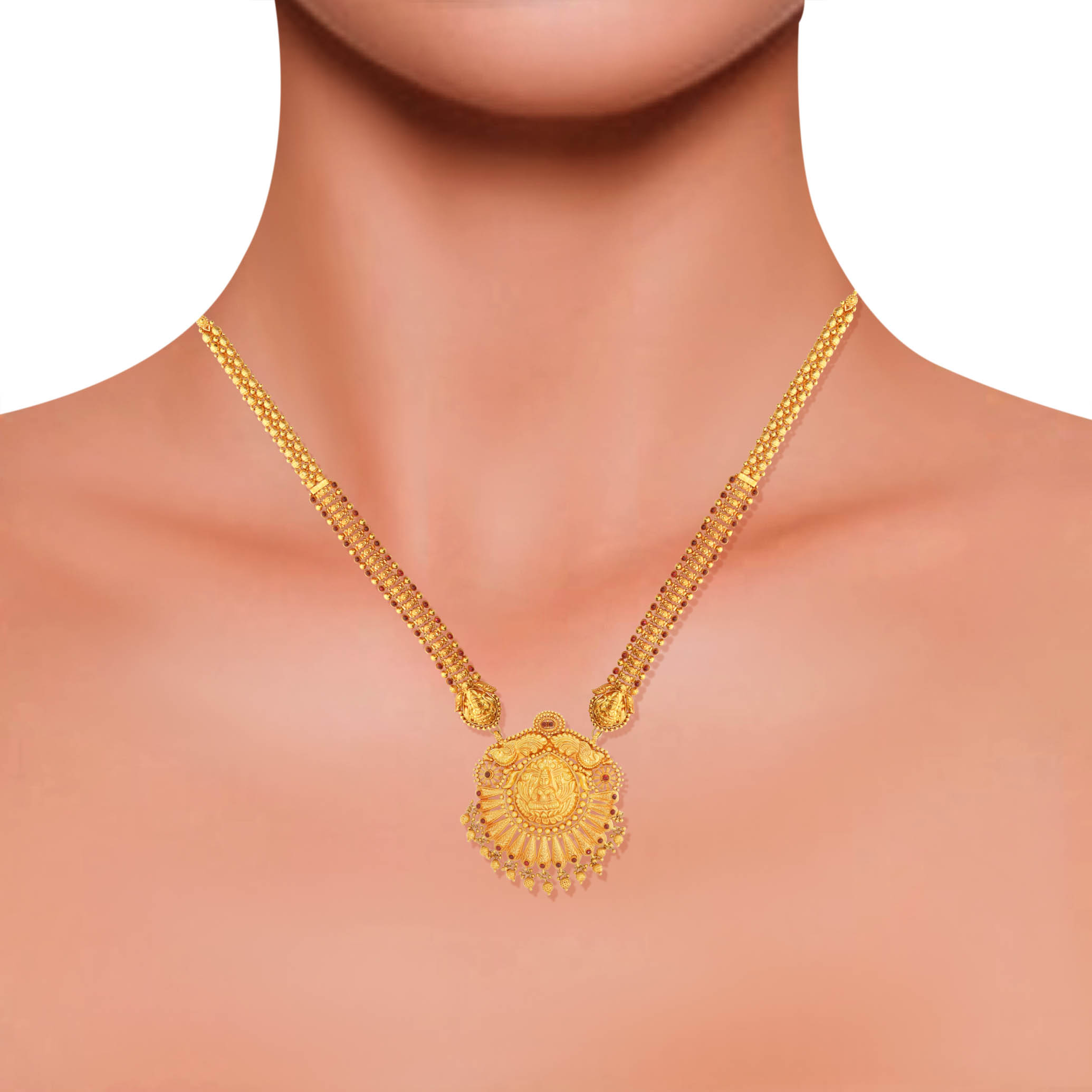 Appeal of Almighty Antique Gold Necklace - Senco Gold and Diamonds