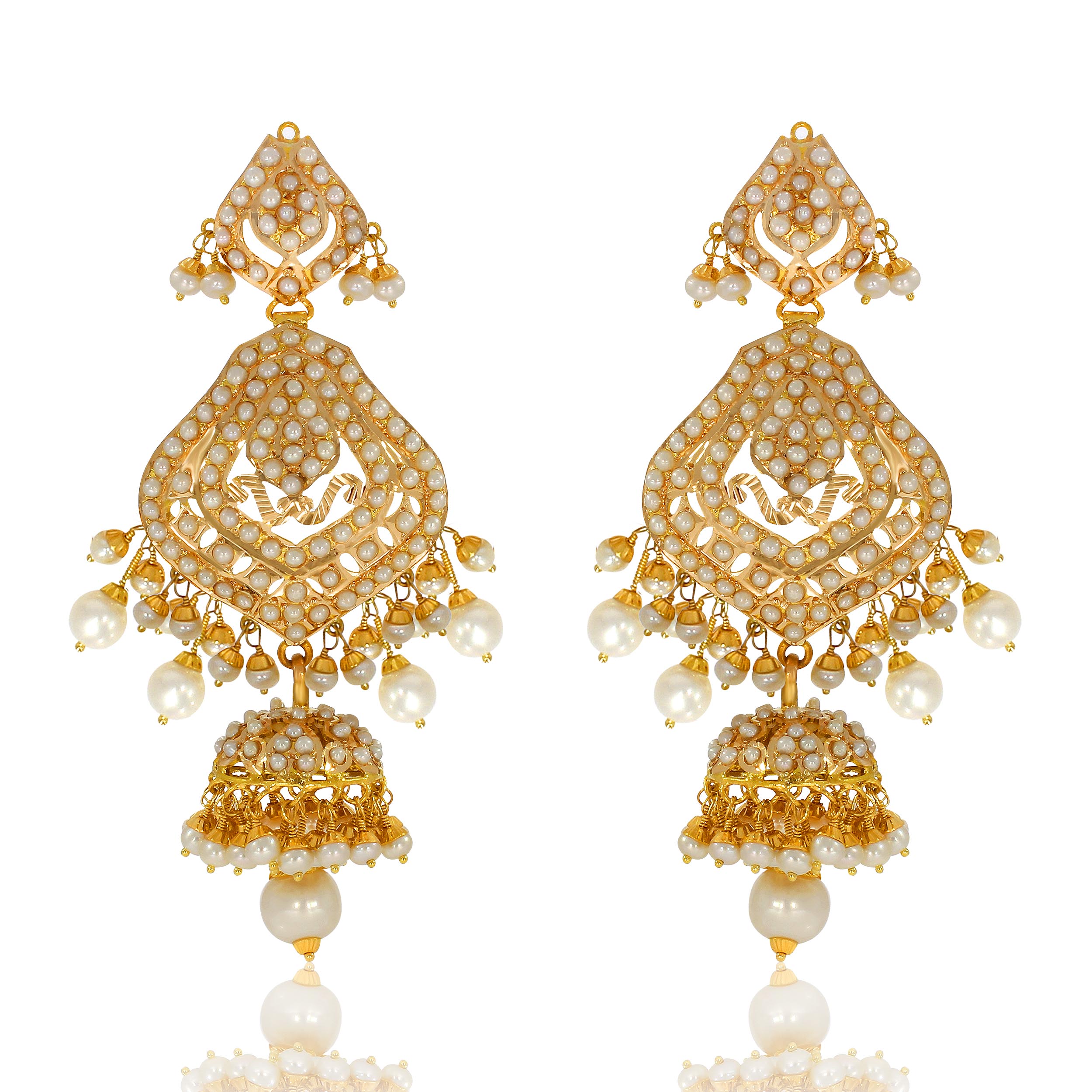 Exquisite Craft Gold Danglers - Senco Gold and Diamonds