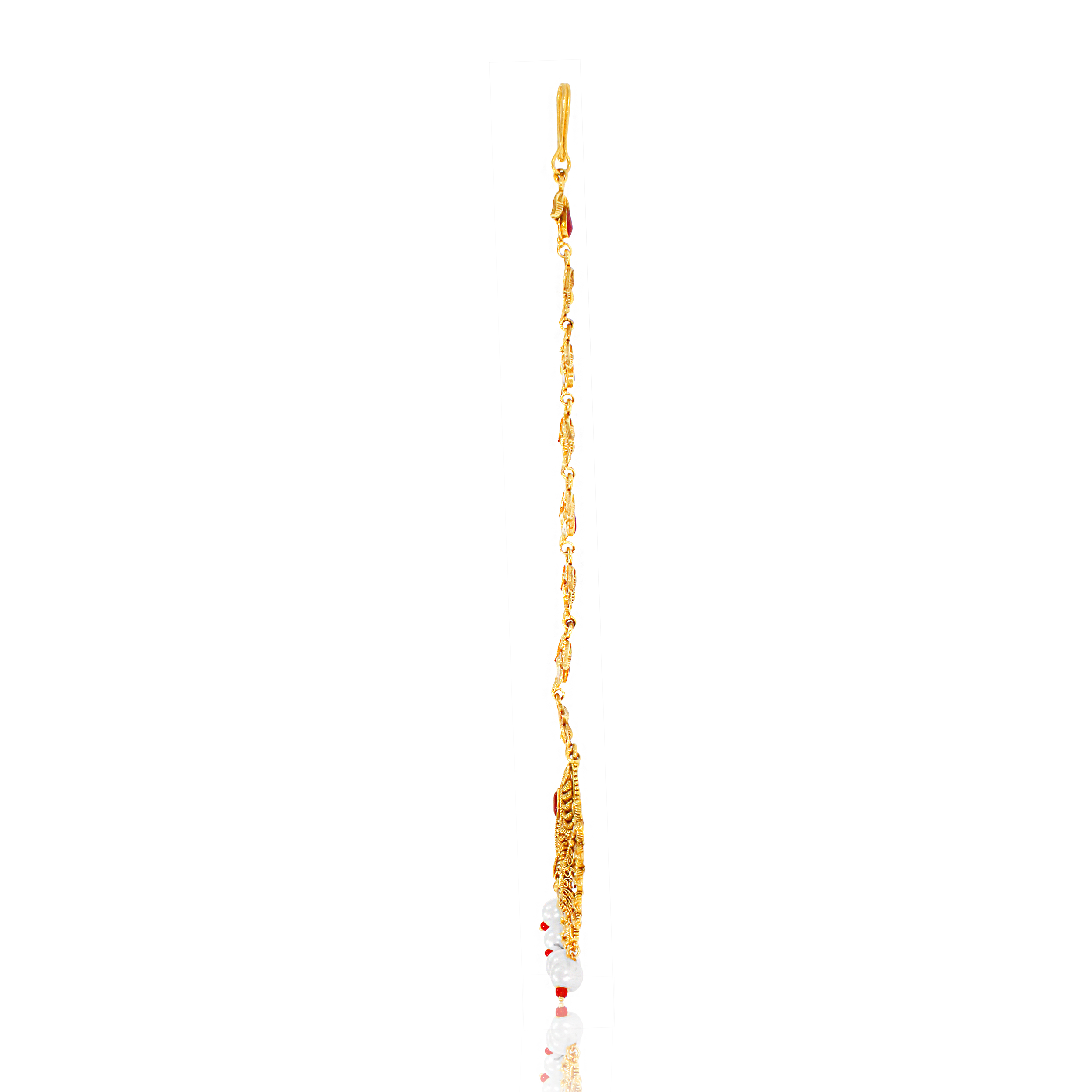 Ethnic Sunbeam Gold Maang Tikka - Senco Gold and Diamonds