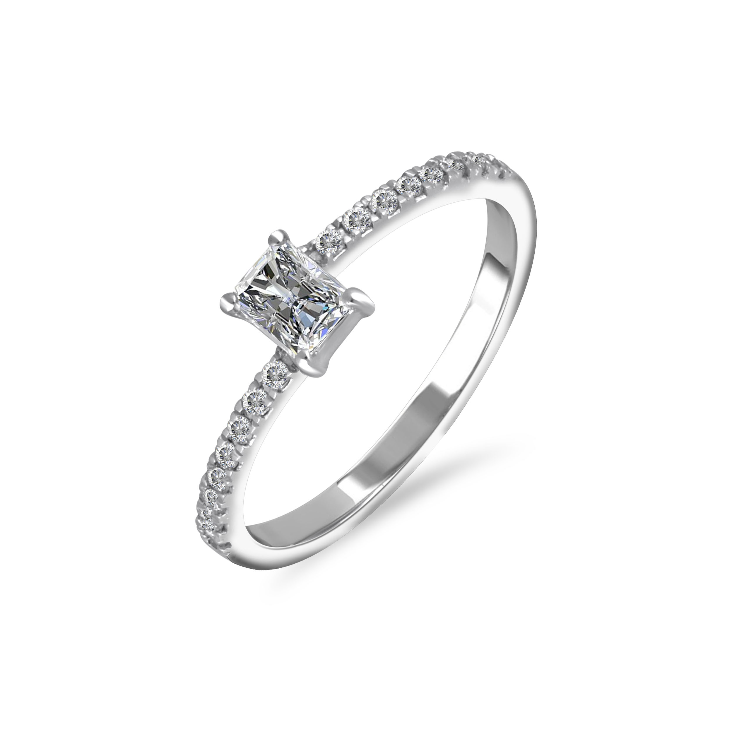 Radiant Loop Platinum Ring - Senco Gold and Diamonds