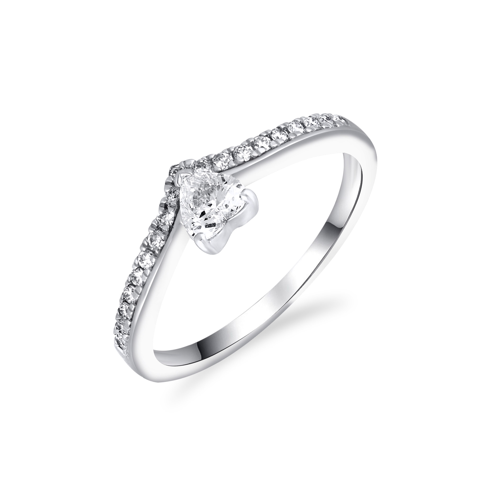 Luminous Heart Platinum Ring - Senco Gold and Diamonds