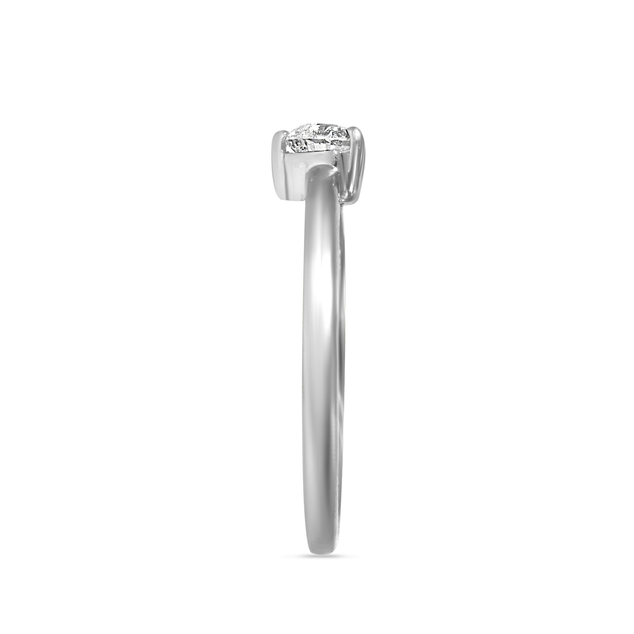 Mini Heart Glint  Platinum Ring - Senco Gold and Diamonds