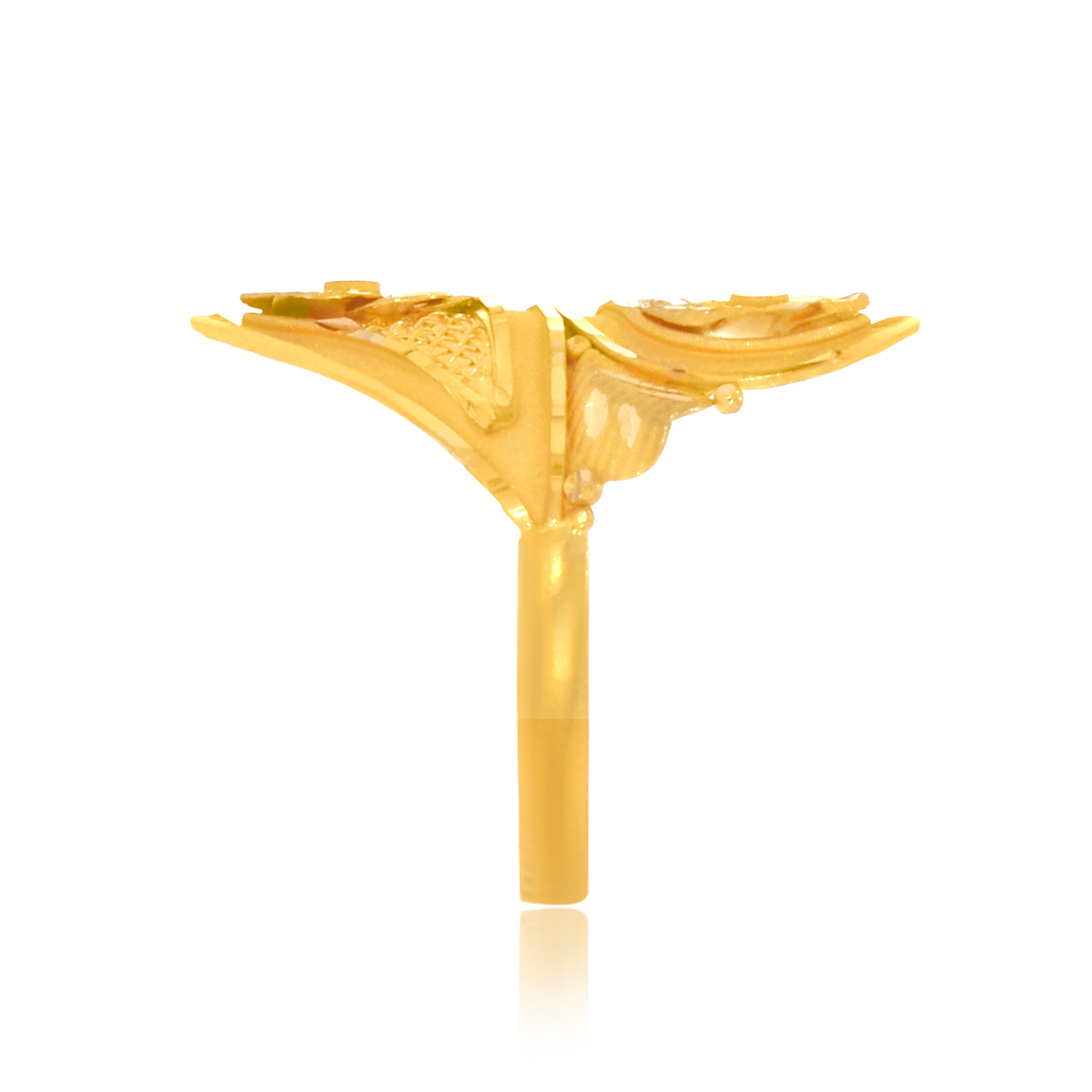 Hugging Petals Gold Ring - Senco Gold and Diamonds