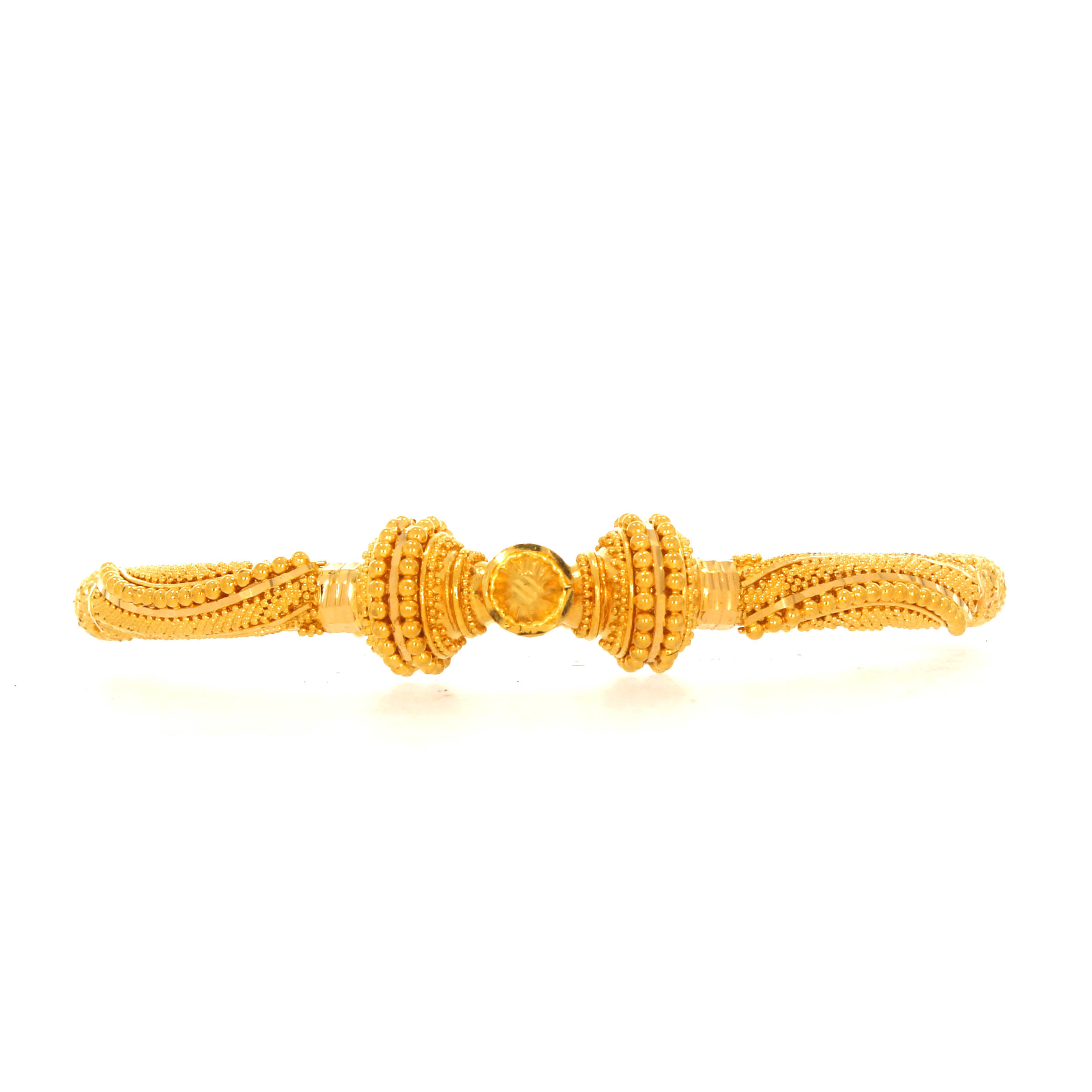 Ornamental Tradition Gold Mukh Bangle - Senco Gold and Diamonds