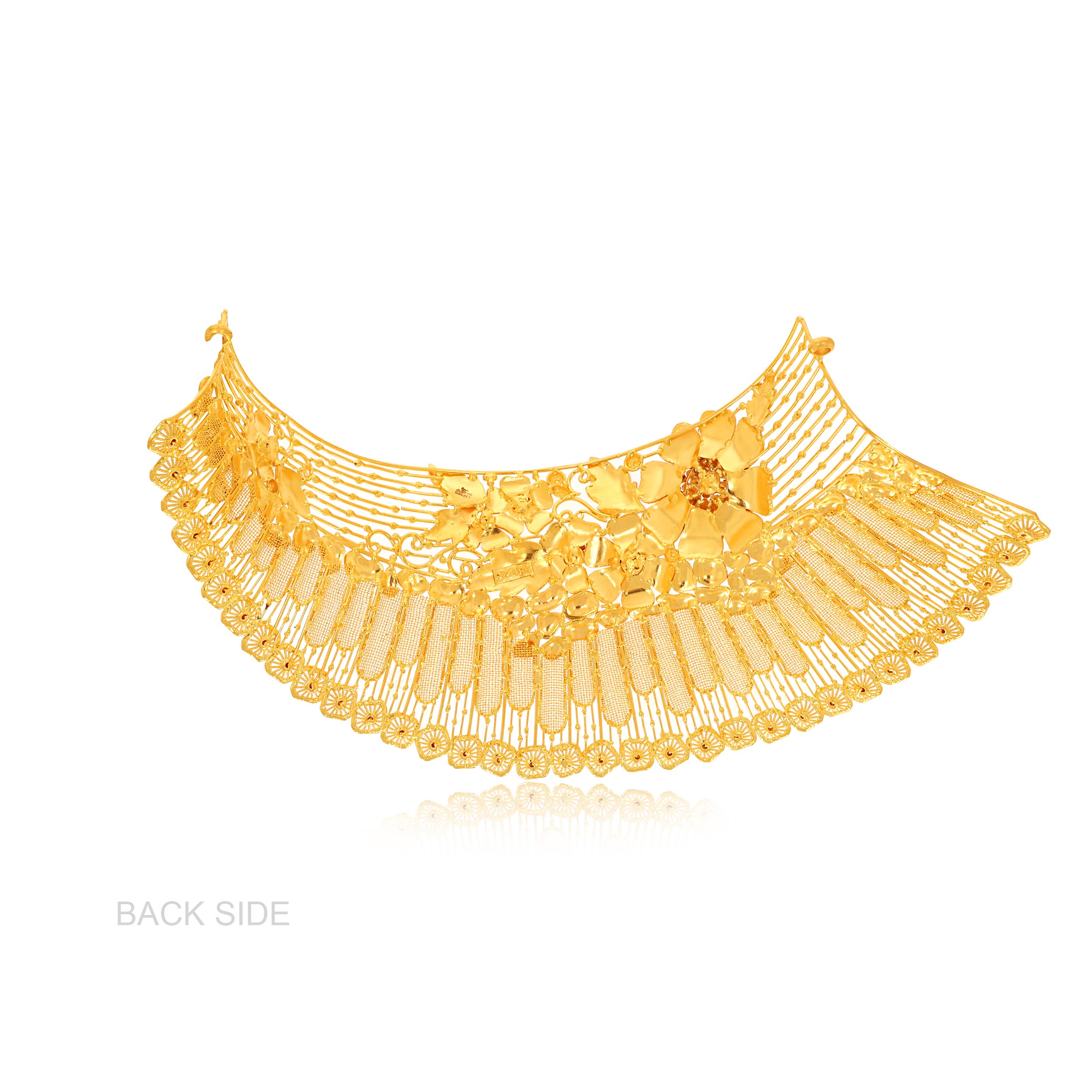 Vibrant Floral Array Gold Choker Necklace - Senco Gold and Diamonds