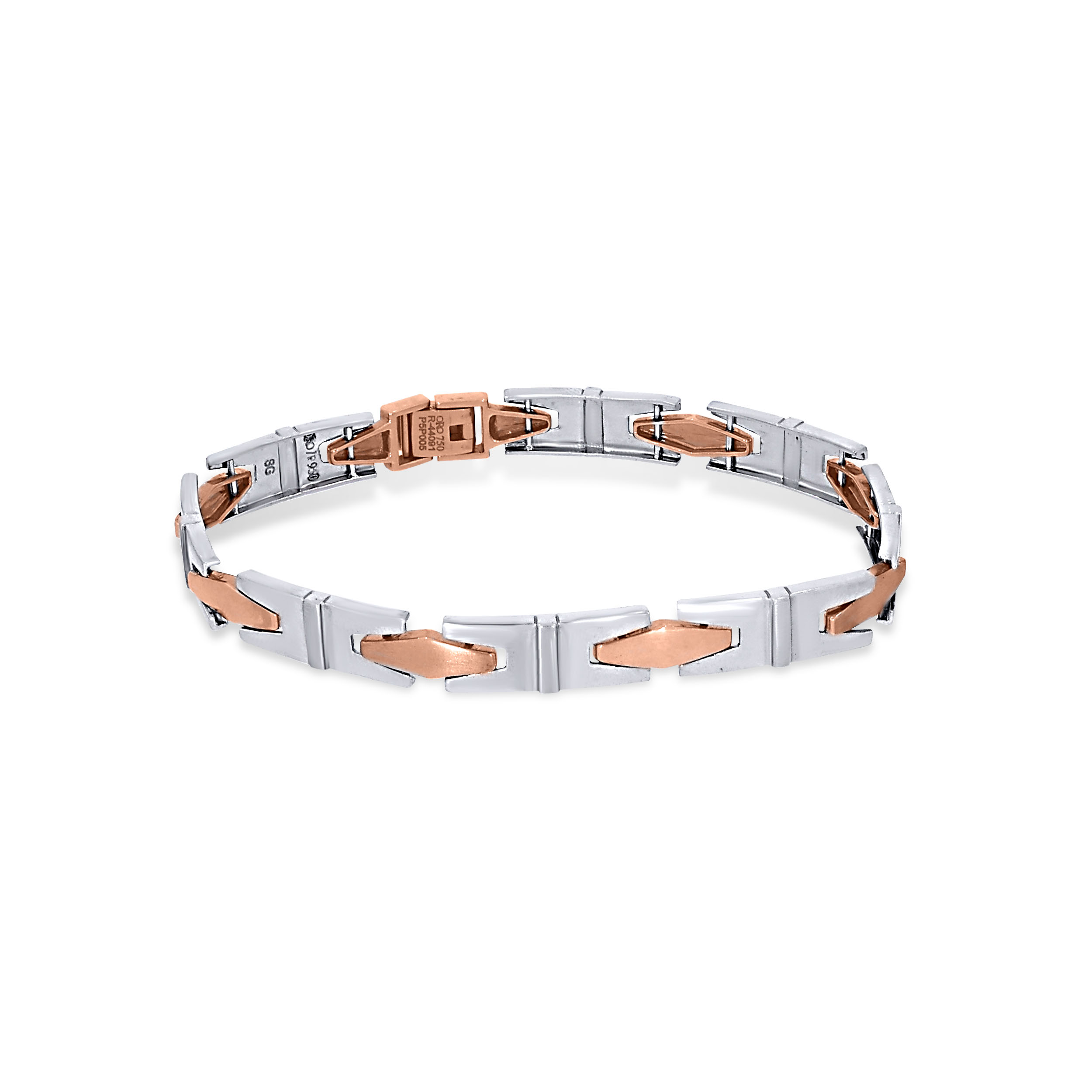 Stunning Coupled Men Platinum Bracelet - Senco Gold and Diamonds