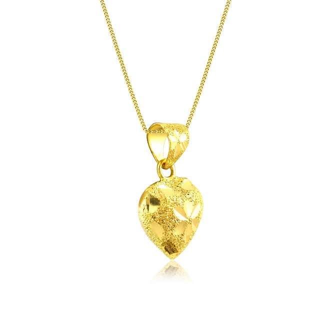 Adorable Heart Gold Pendant - Senco Gold and Diamonds
