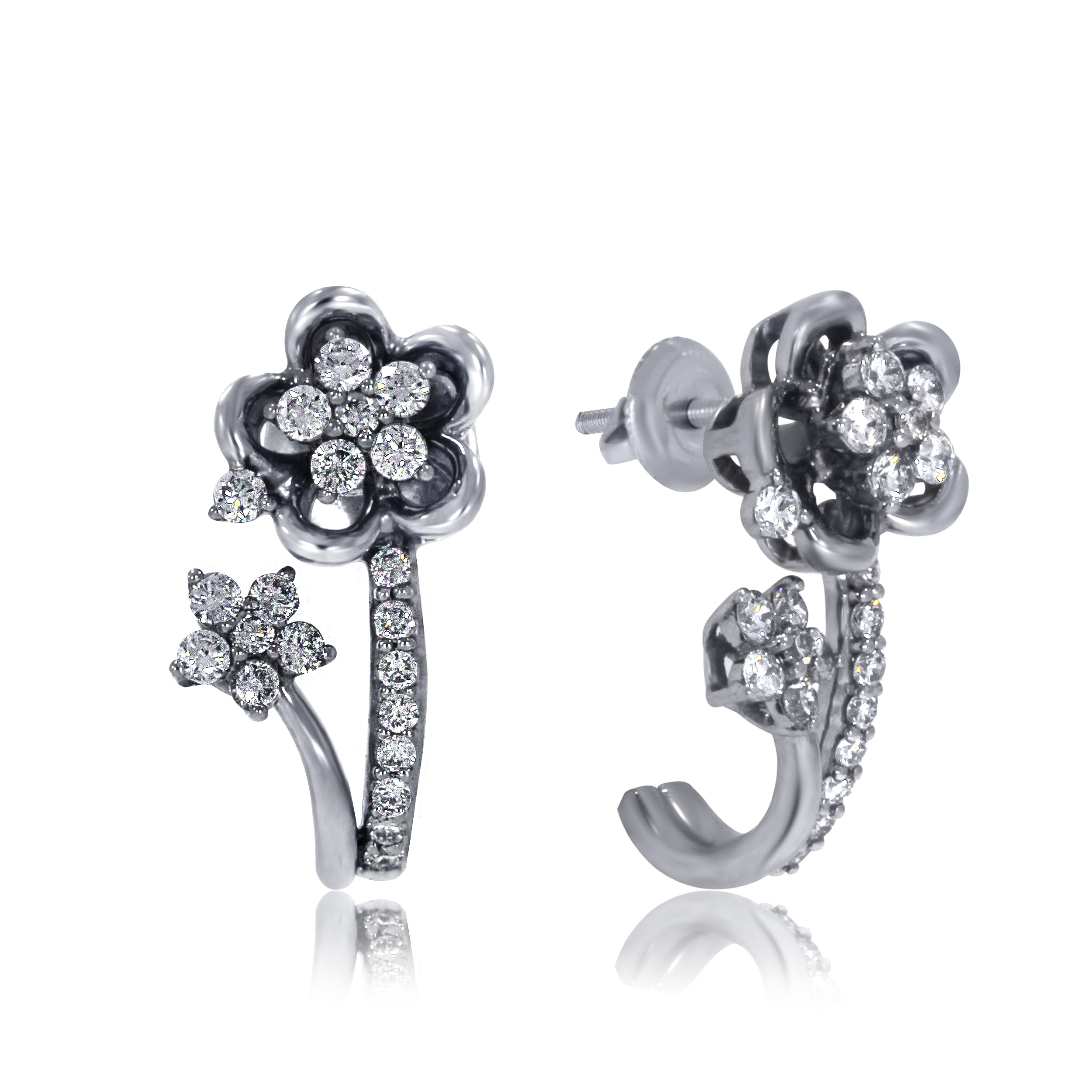 Bliss of Gardenia Platinum Drops - Senco Gold and Diamonds