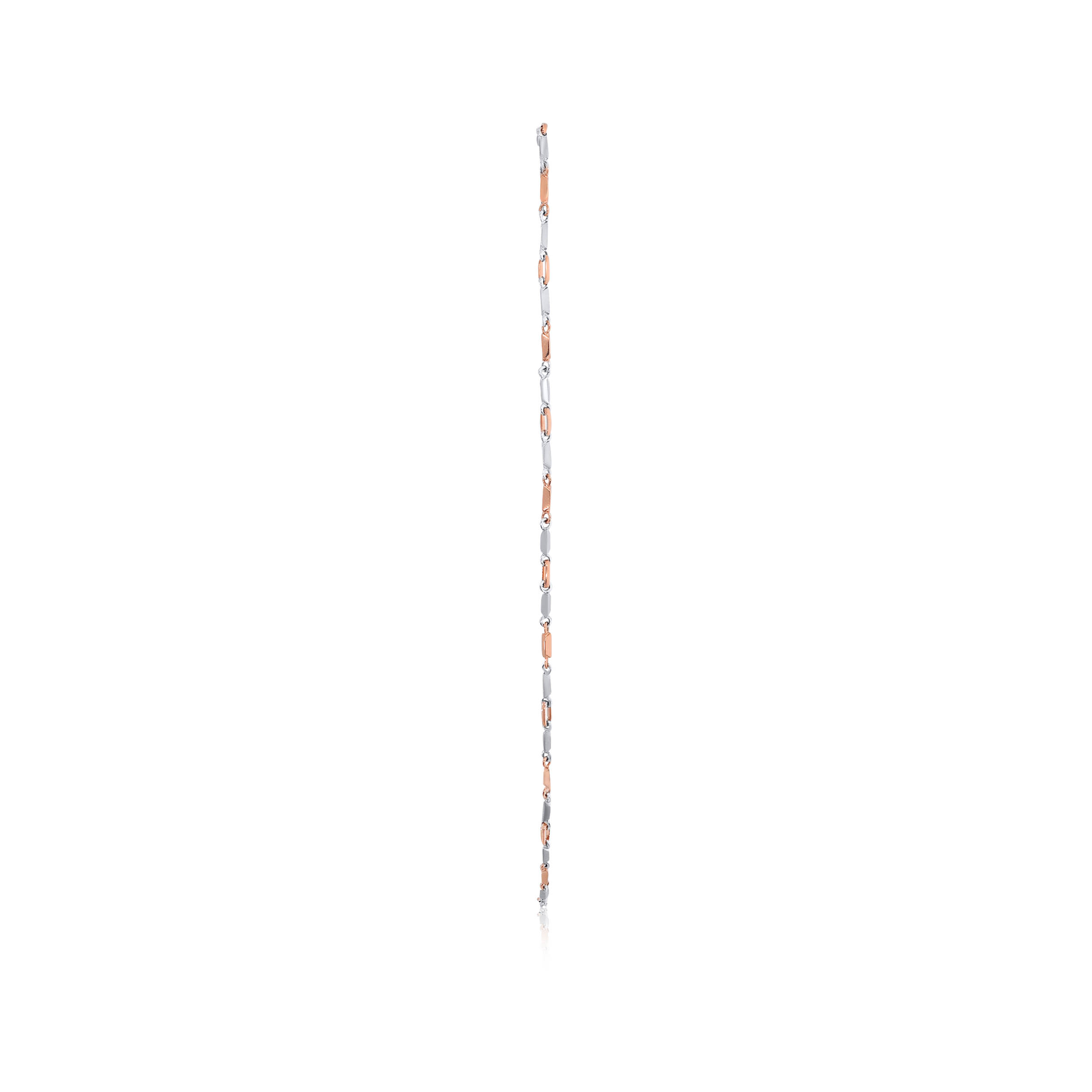 Rectangular Duo Unisex Platinum Chain - Senco Gold and Diamonds