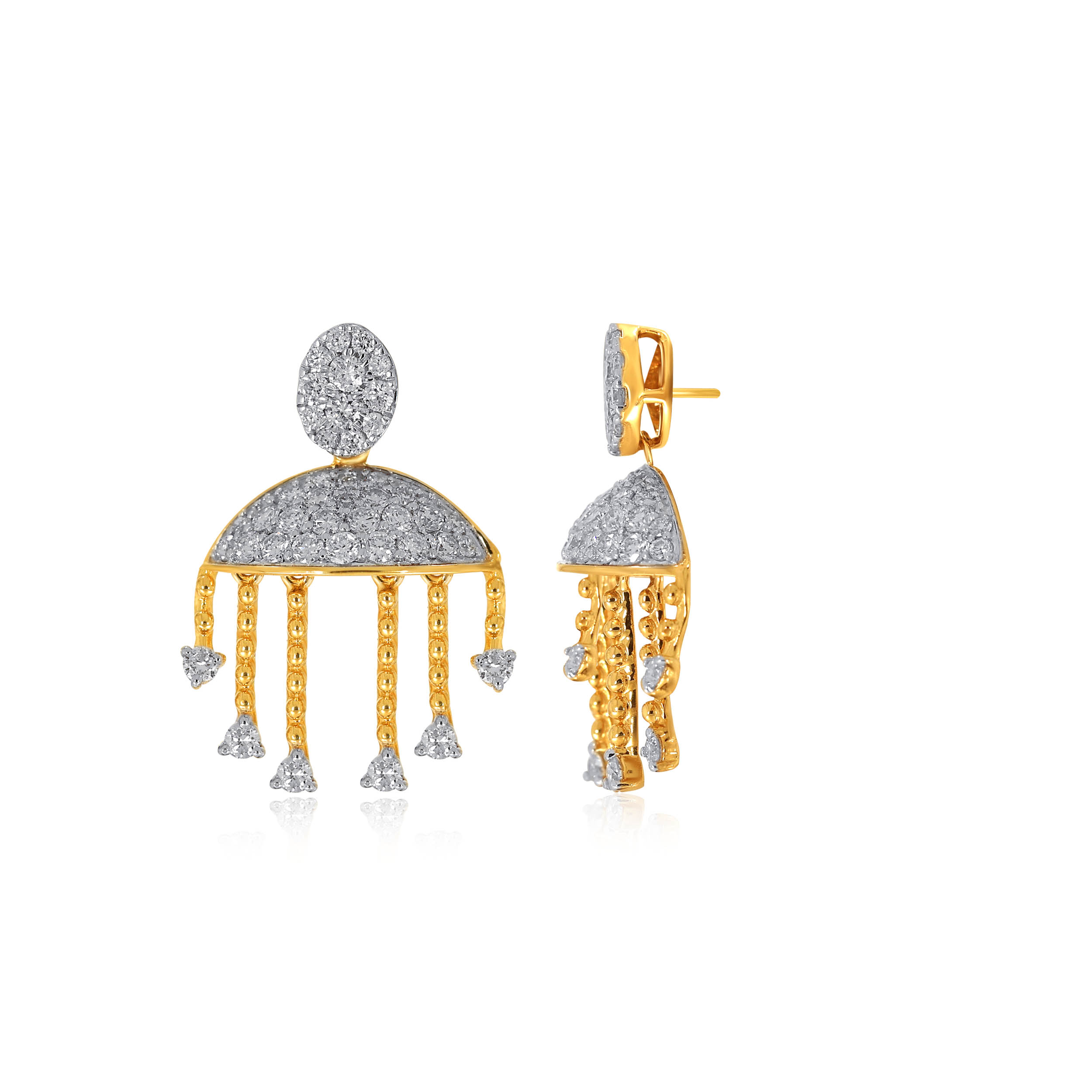 Heavenly Fall Diamond Drop Earrings - Senco Gold and Diamonds